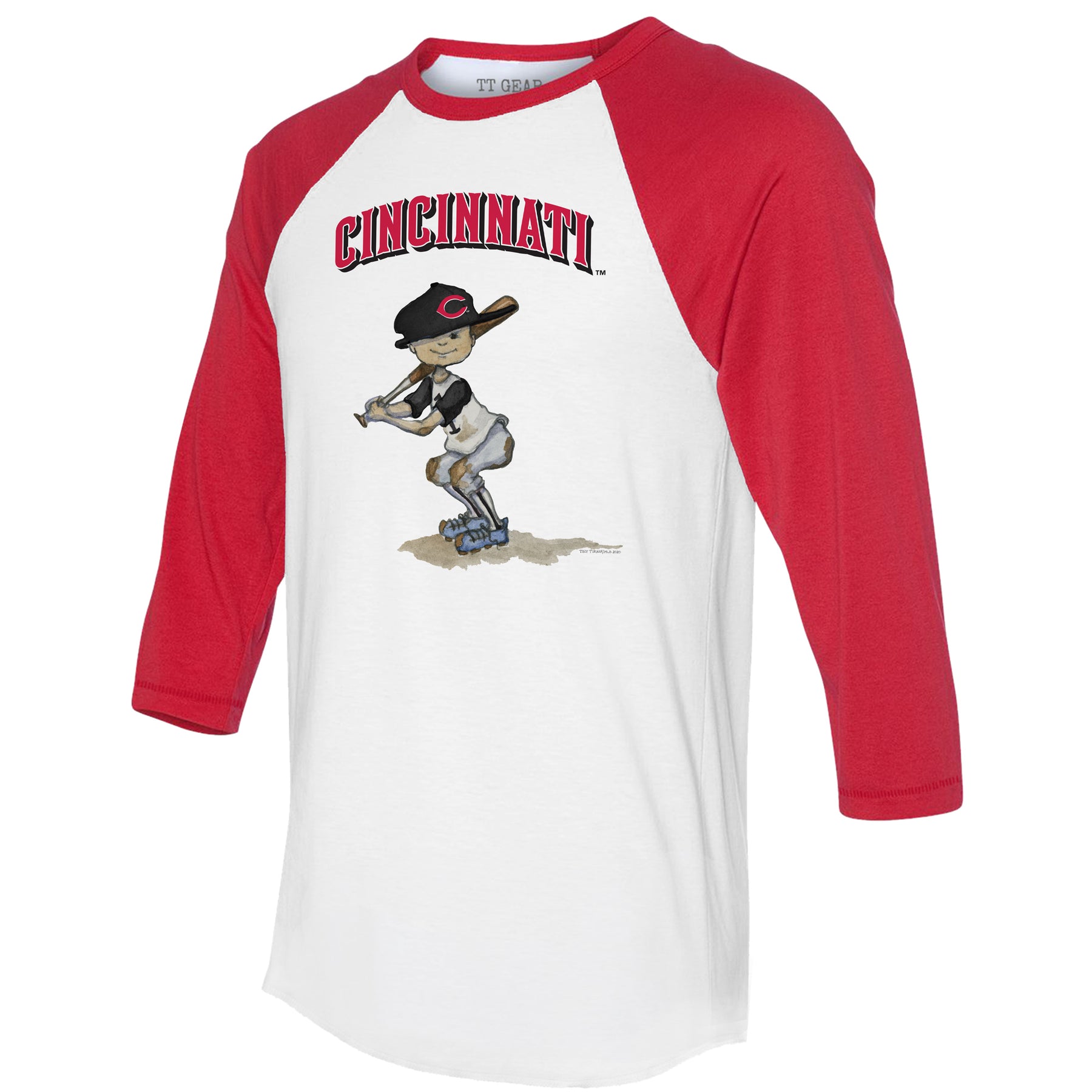 Cincinnati Reds Slugger 3/4 Red Sleeve Raglan