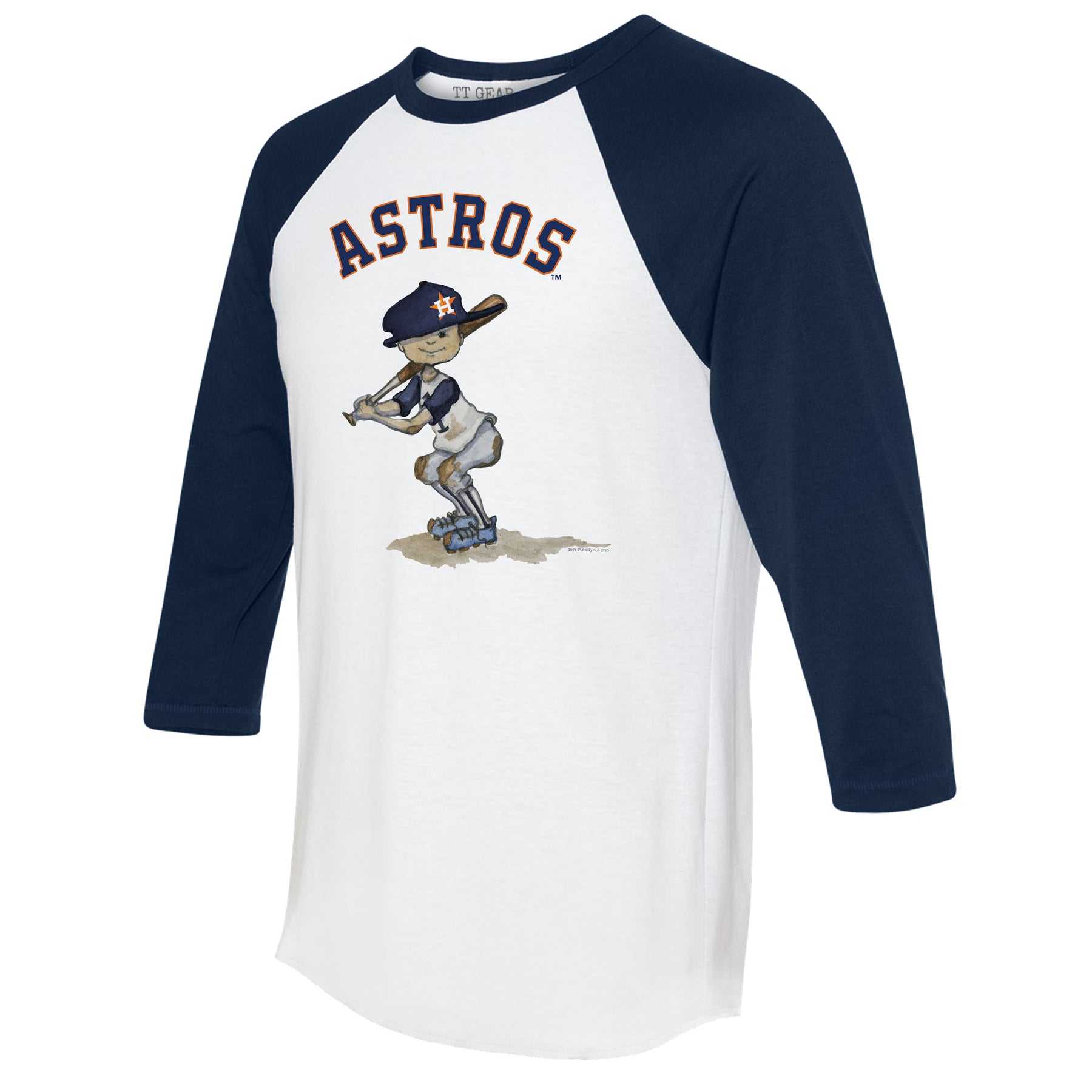 Houston Astros Slugger 3/4 Navy Blue Sleeve Raglan