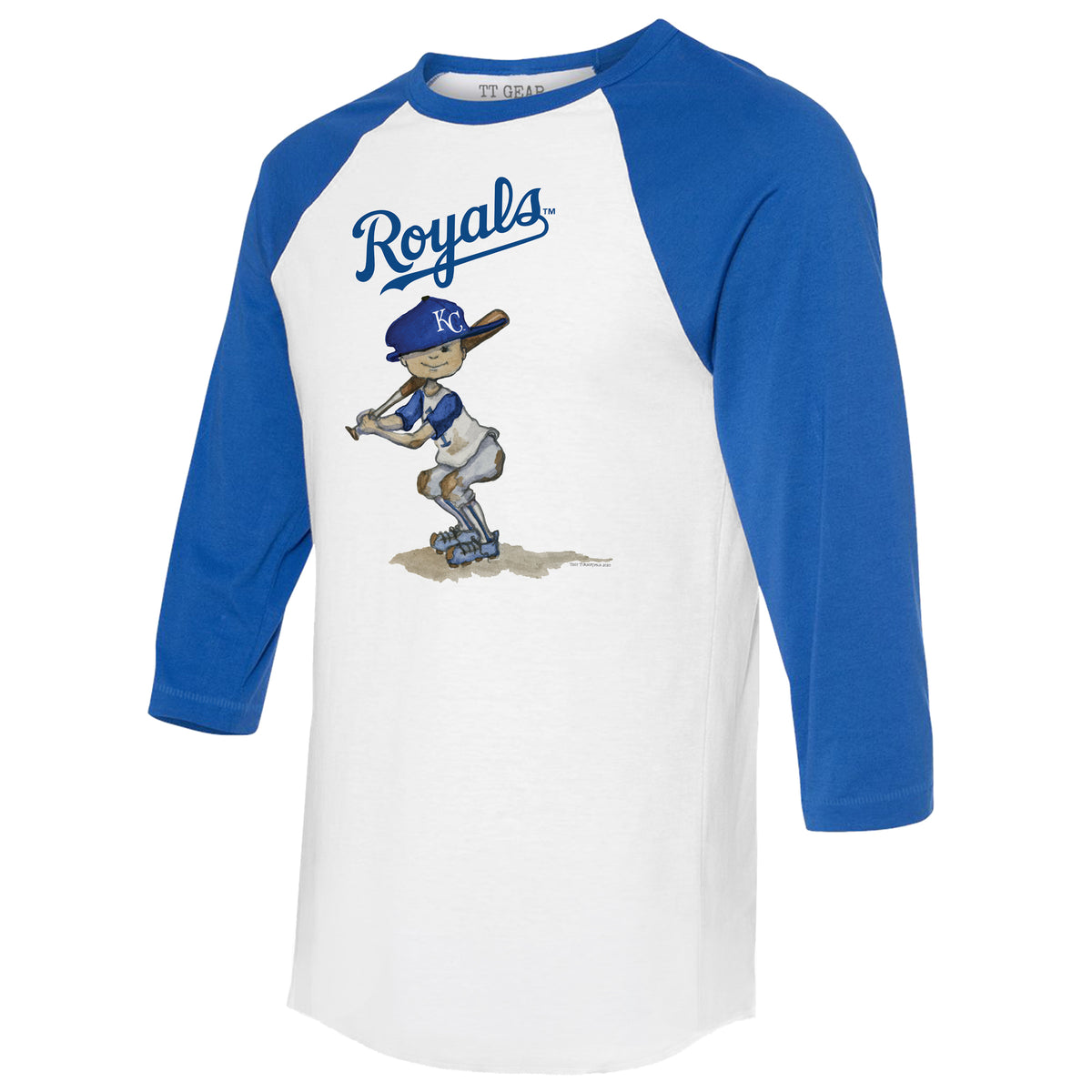 Kansas City Royals Slugger 3/4 Royal Blue Sleeve Raglan