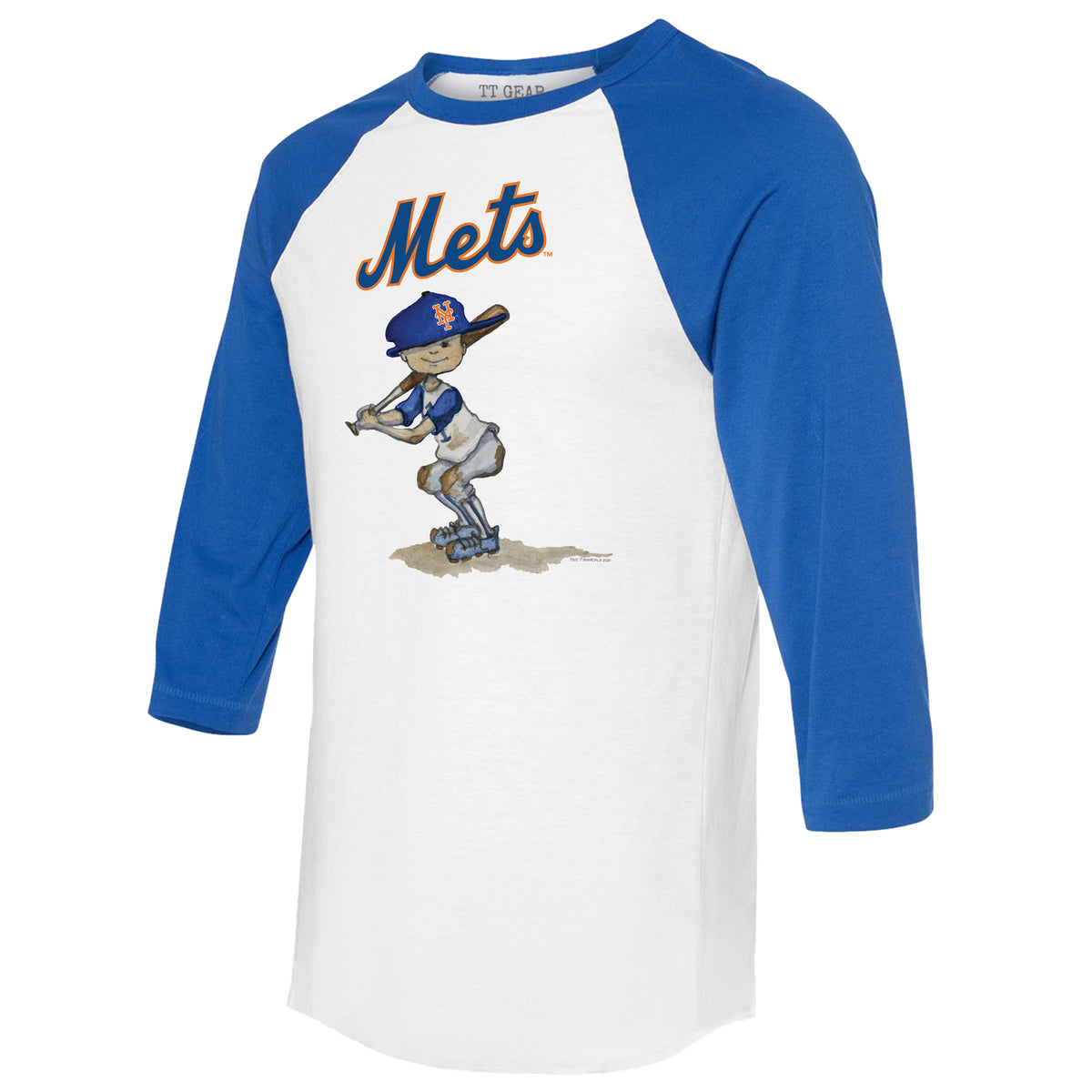 New York Mets Slugger 3/4 Royal Blue Sleeve Raglan