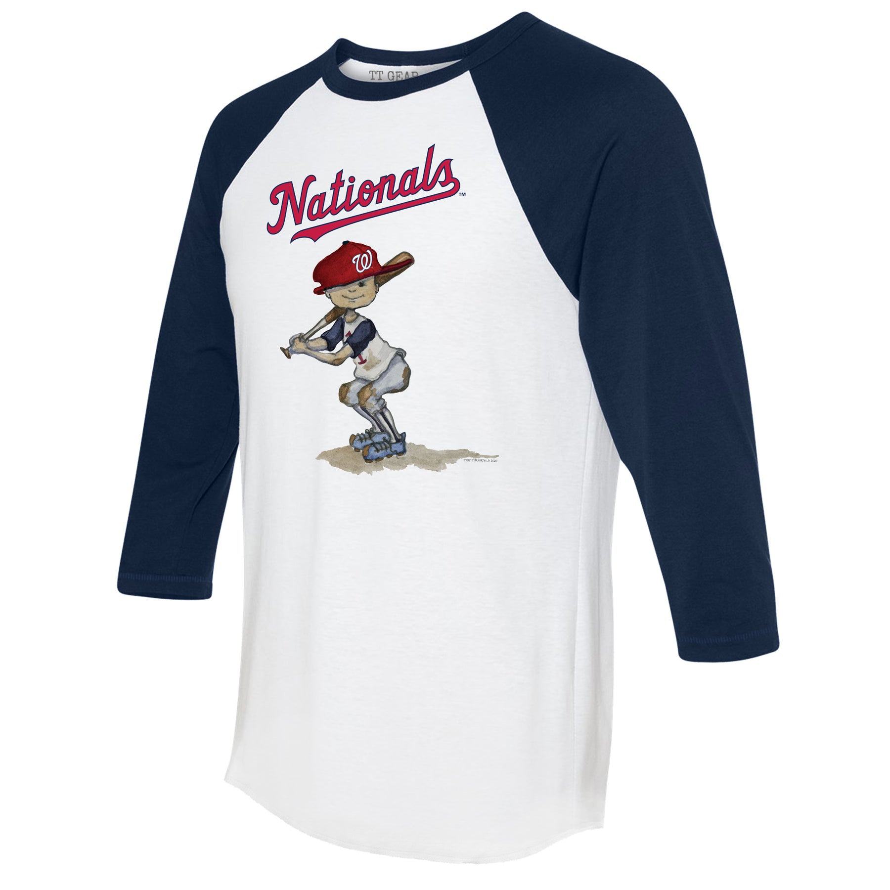 Washington Nationals Slugger 3/4 Navy Blue Sleeve Raglan