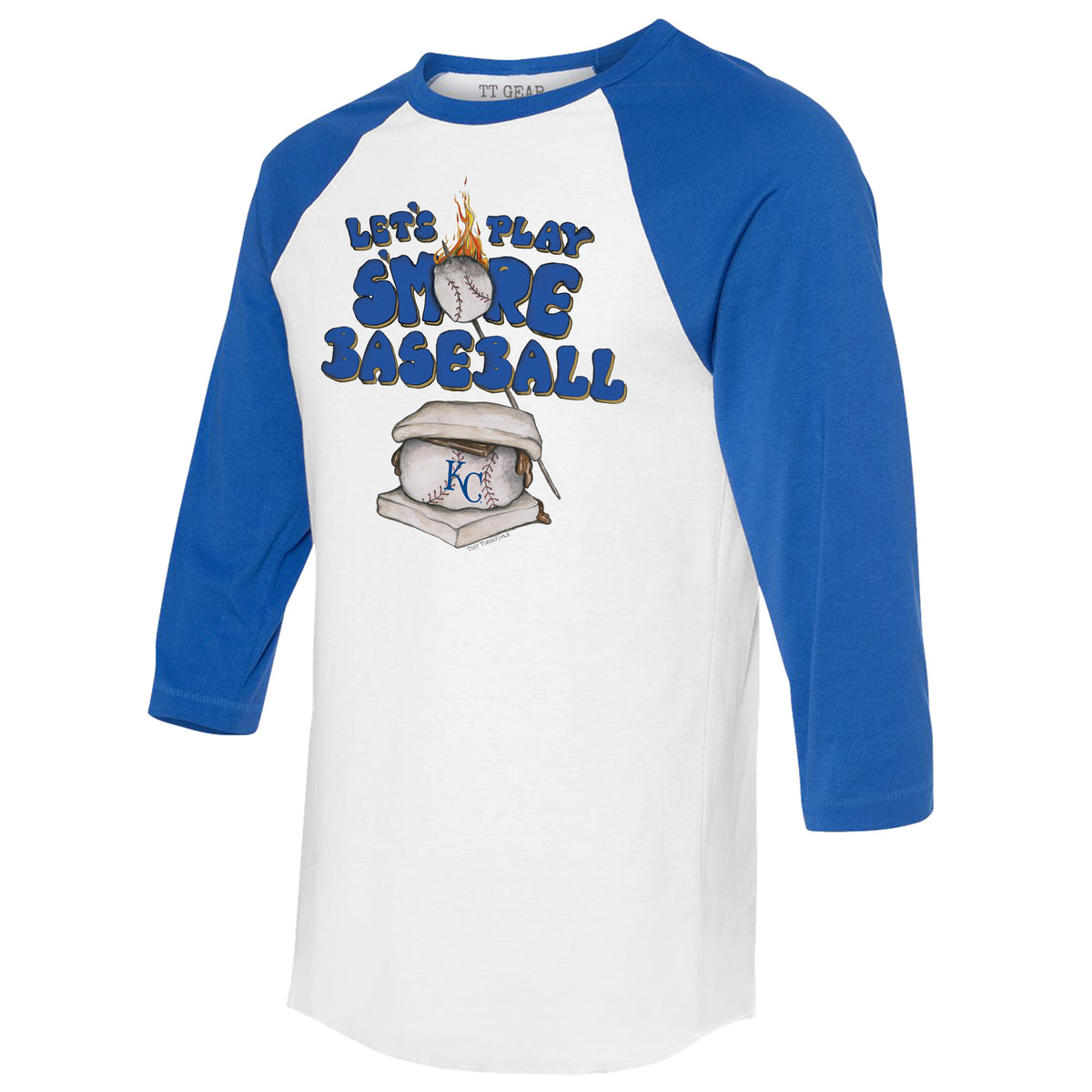 Kansas City Royals S'mores 3/4 Royal Blue Sleeve Raglan
