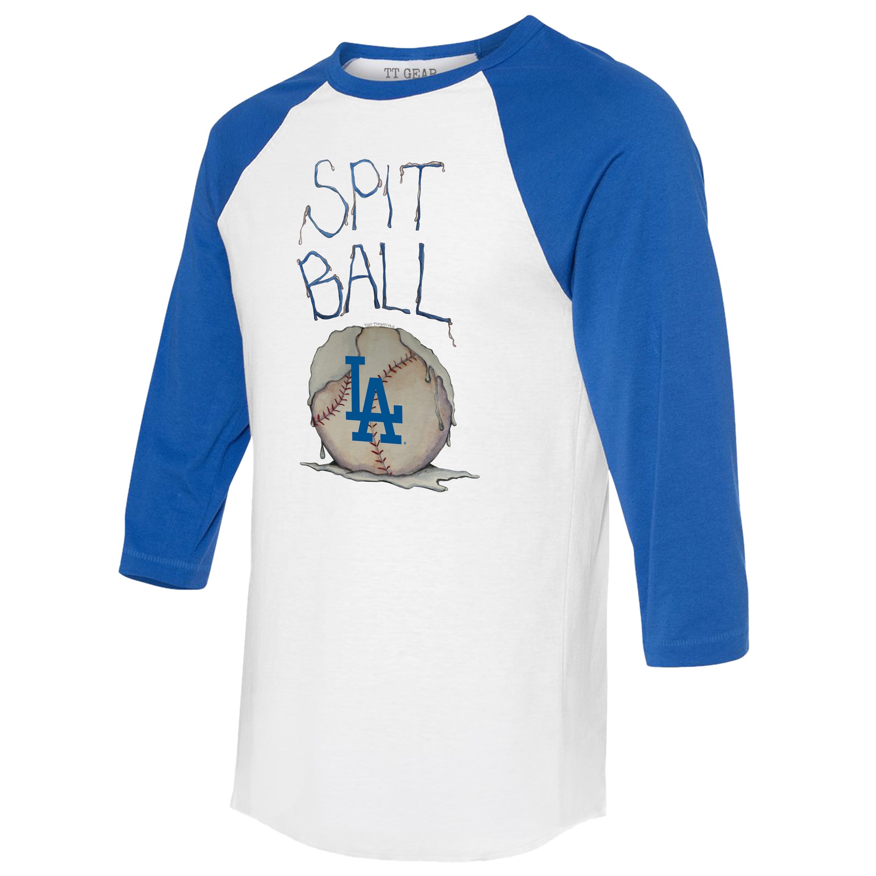 Los Angeles Dodgers Spit Ball 3/4 Royal Blue Sleeve Raglan
