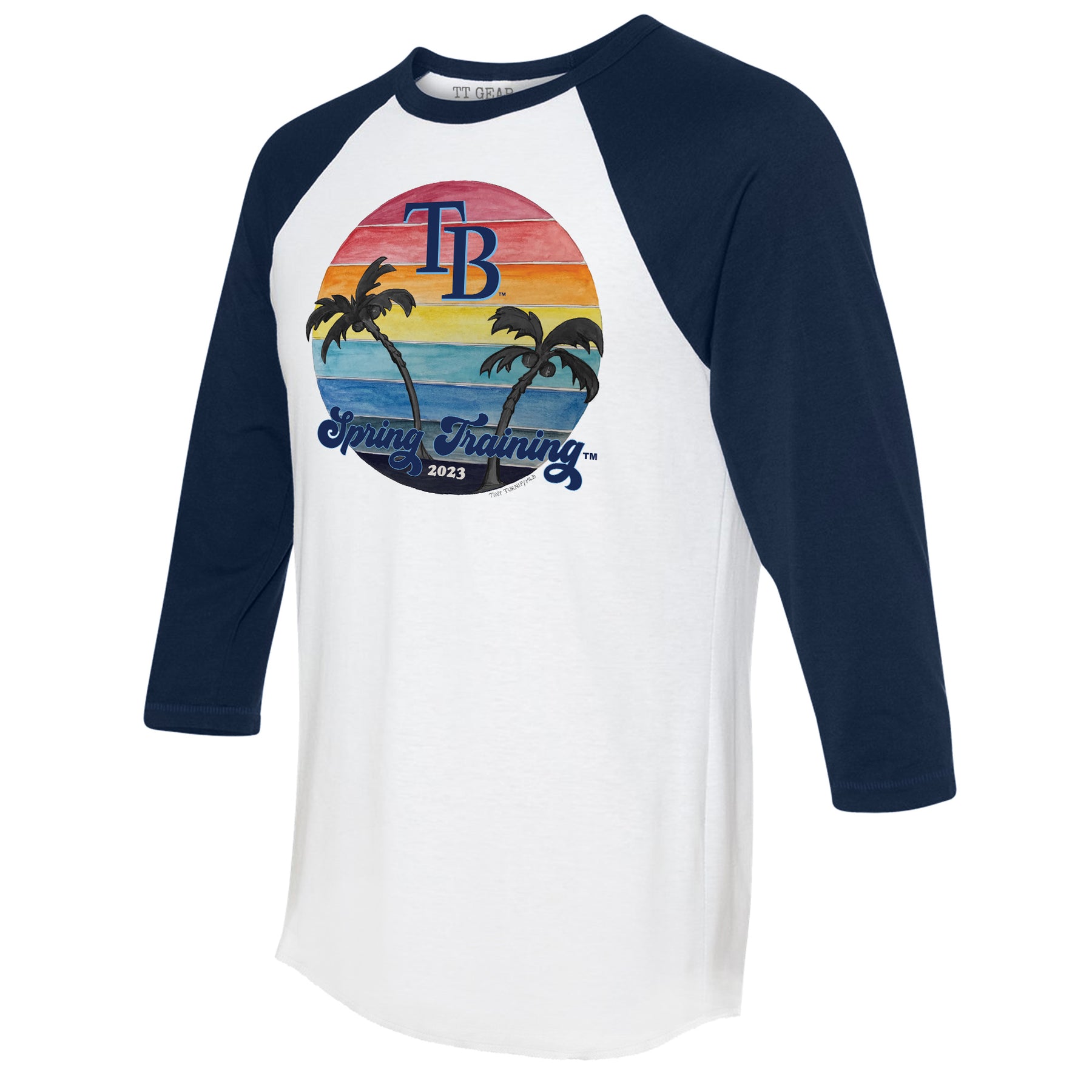 Tampa Bay Rays Spring Training 2023 3/4 Navy Blue Sleeve Raglan
