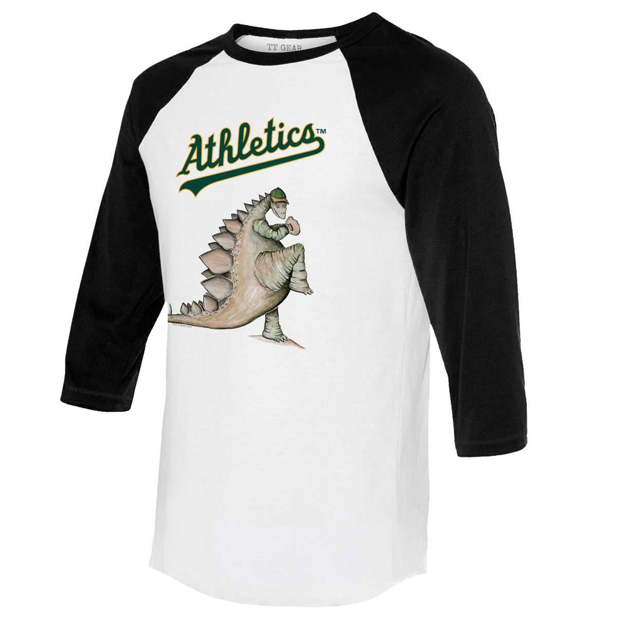 Oakland Athletics Stega 3/4 Black Sleeve Raglan