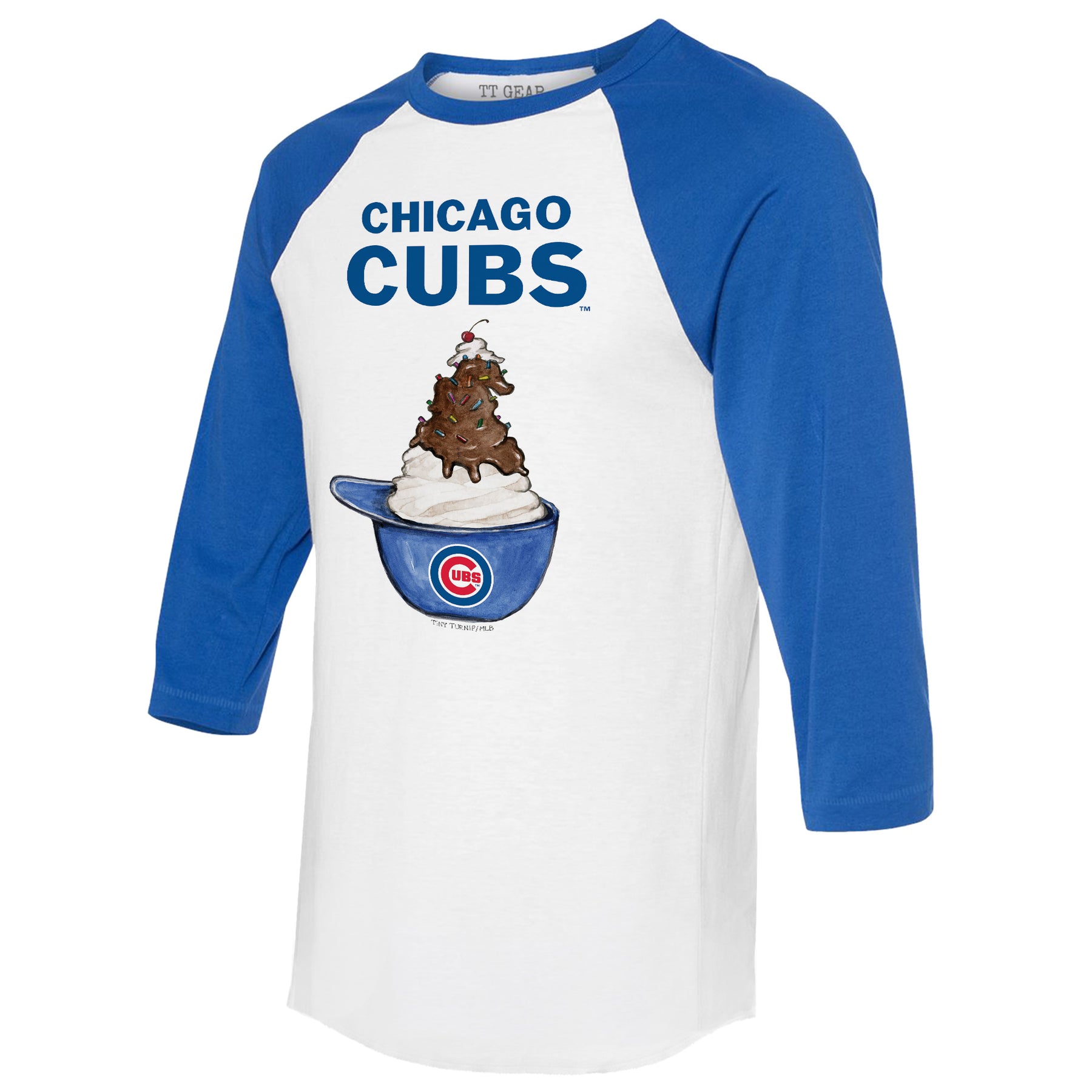 Chicago Cubs Sundae Helmet 3/4 Royal Blue Sleeve Raglan