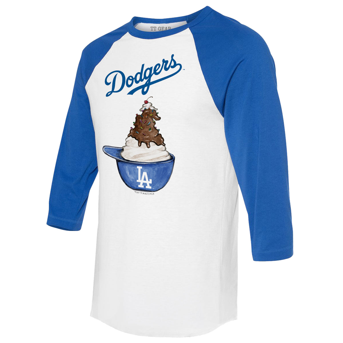 Los Angeles Dodgers Sundae Helmet 3/4 Royal Blue Sleeve Raglan