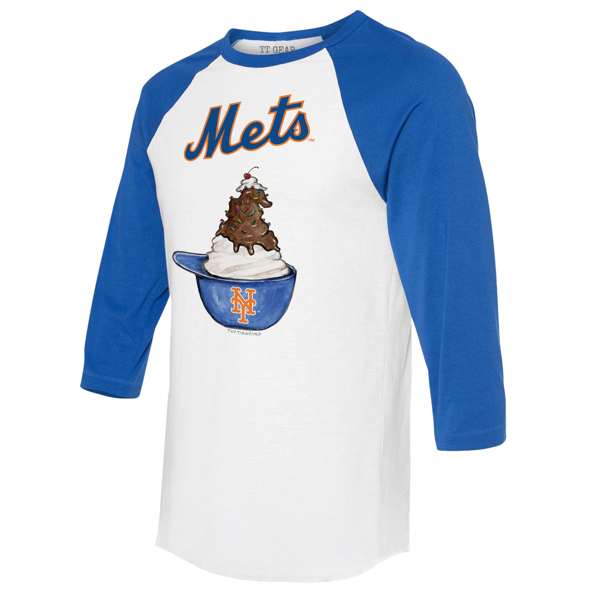 New York Mets Sundae Helmet 3/4 Royal Blue Sleeve Raglan