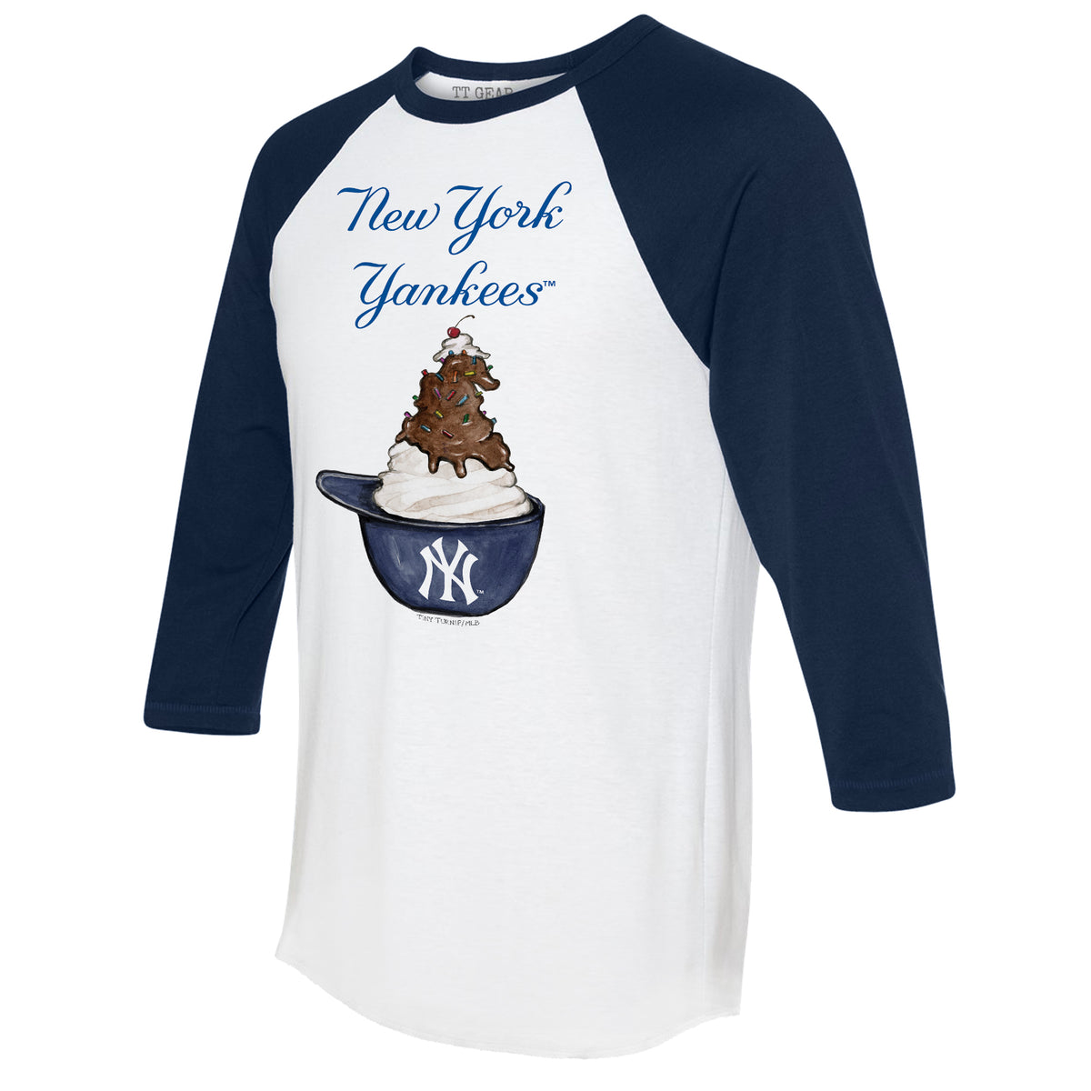 New York Yankees Sundae Helmet 3/4 Navy Blue Sleeve Raglan