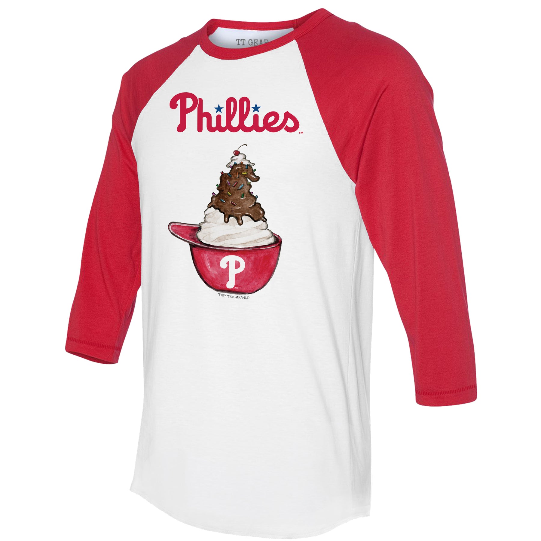 Philadelphia Phillies Sundae Helmet 3/4 Red Sleeve Raglan