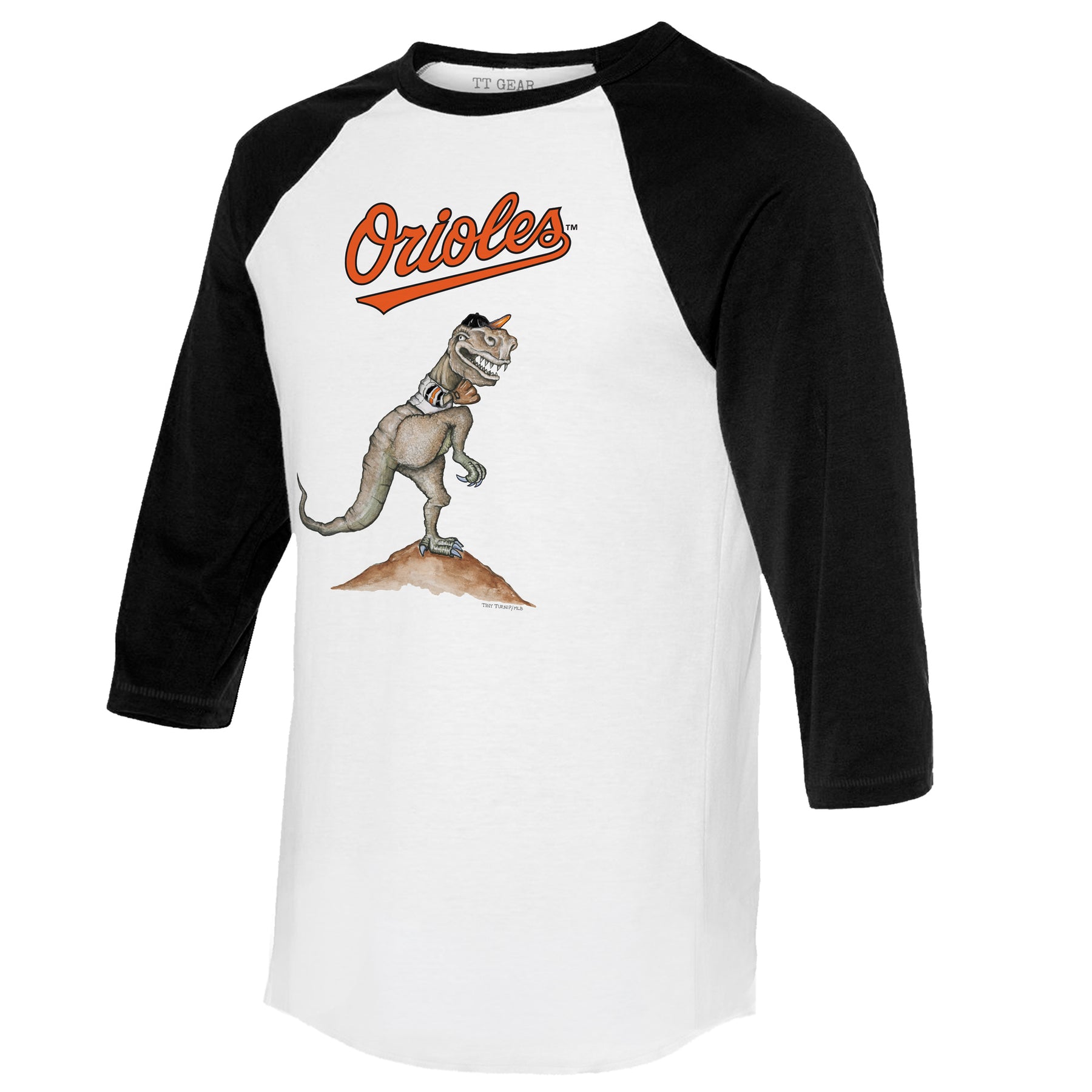 Baltimore Orioles TT Rex 3/4 Black Sleeve Raglan