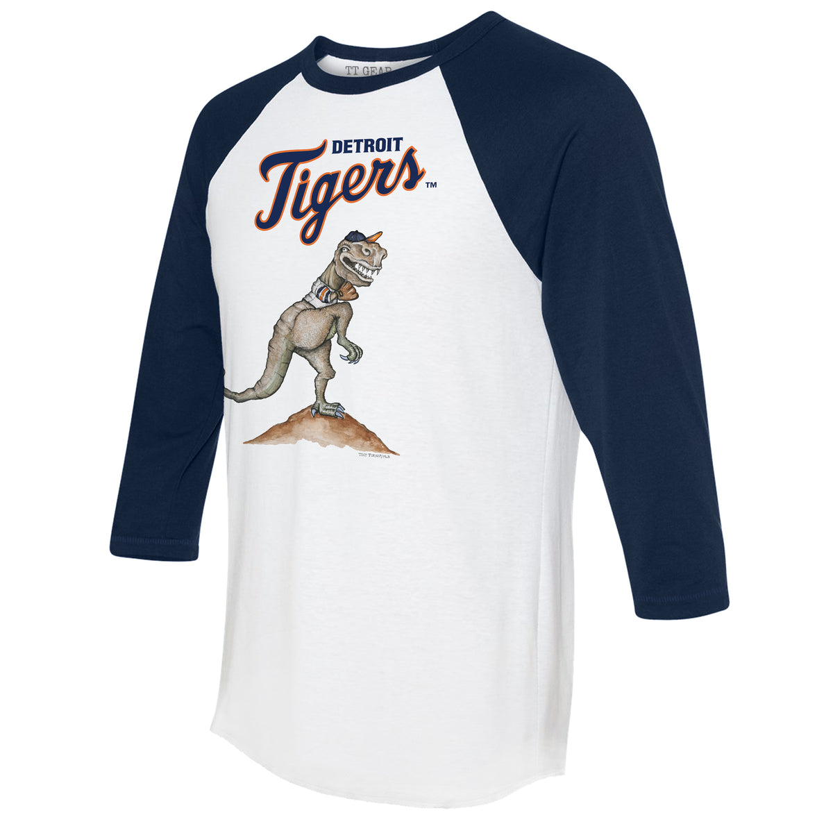 Detroit Tigers TT Rex 3/4 Navy Blue Sleeve Raglan