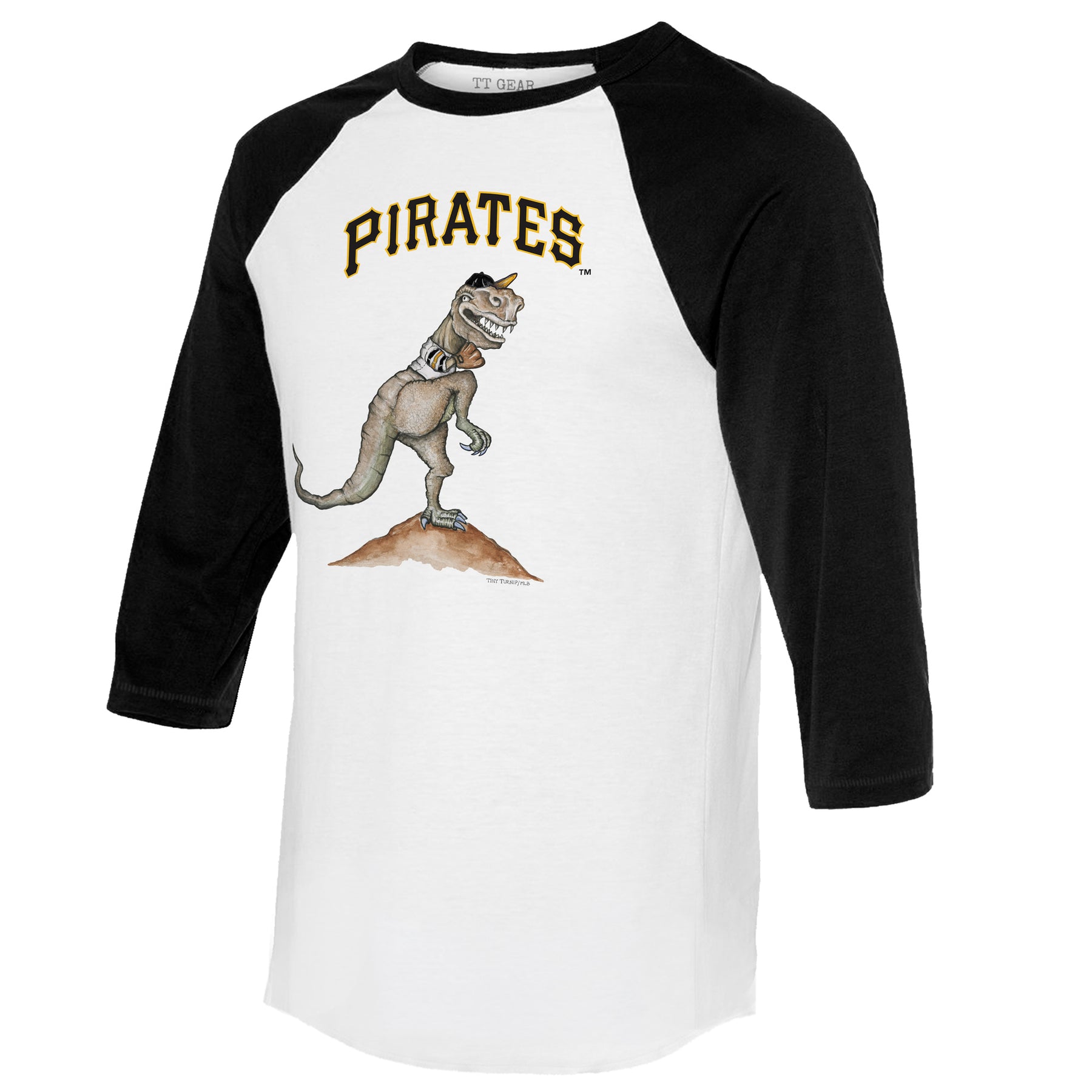 Pittsburgh Pirates TT Rex 3/4 Black Sleeve Raglan
