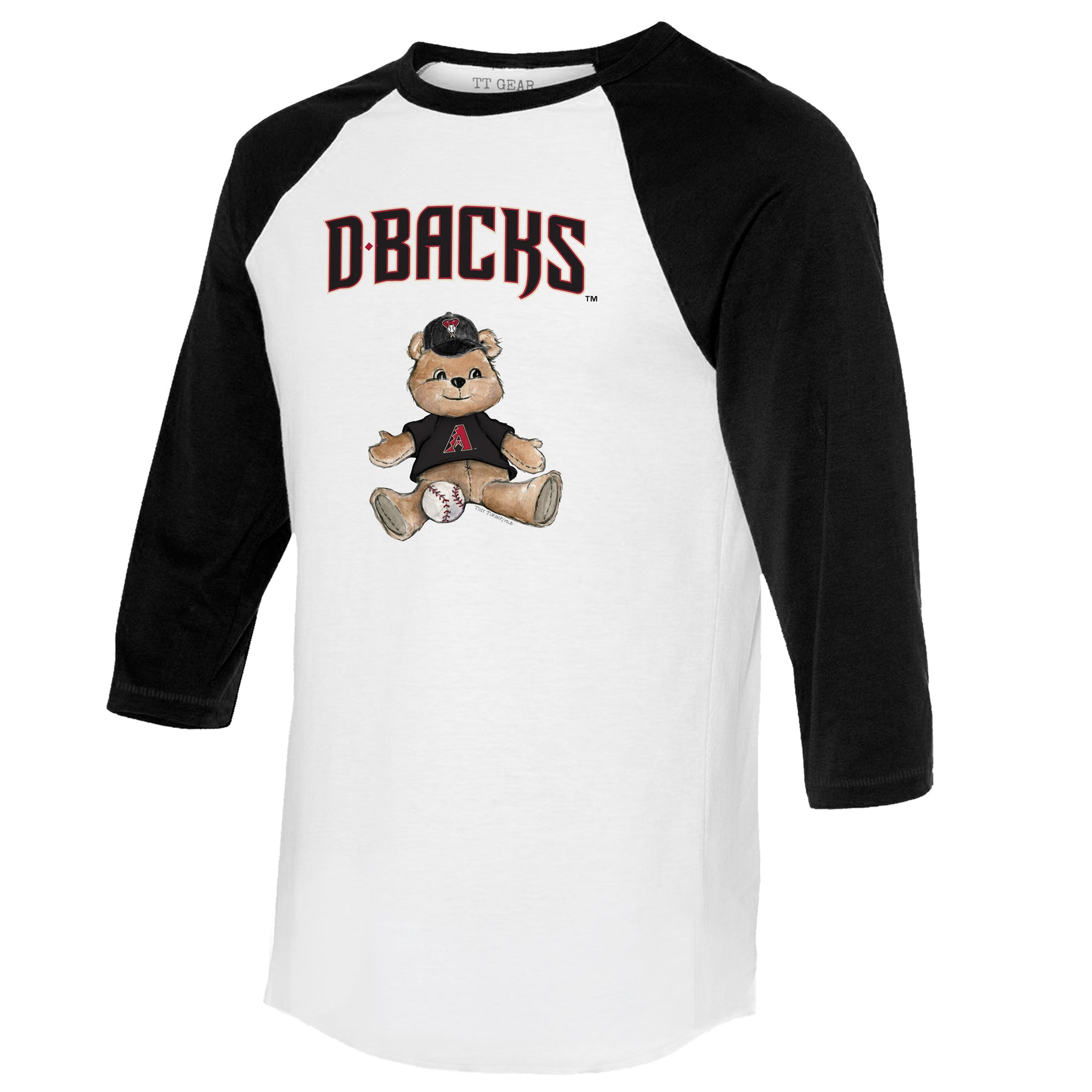 Arizona Diamondbacks Teddy 3/4 Black Sleeve Raglan