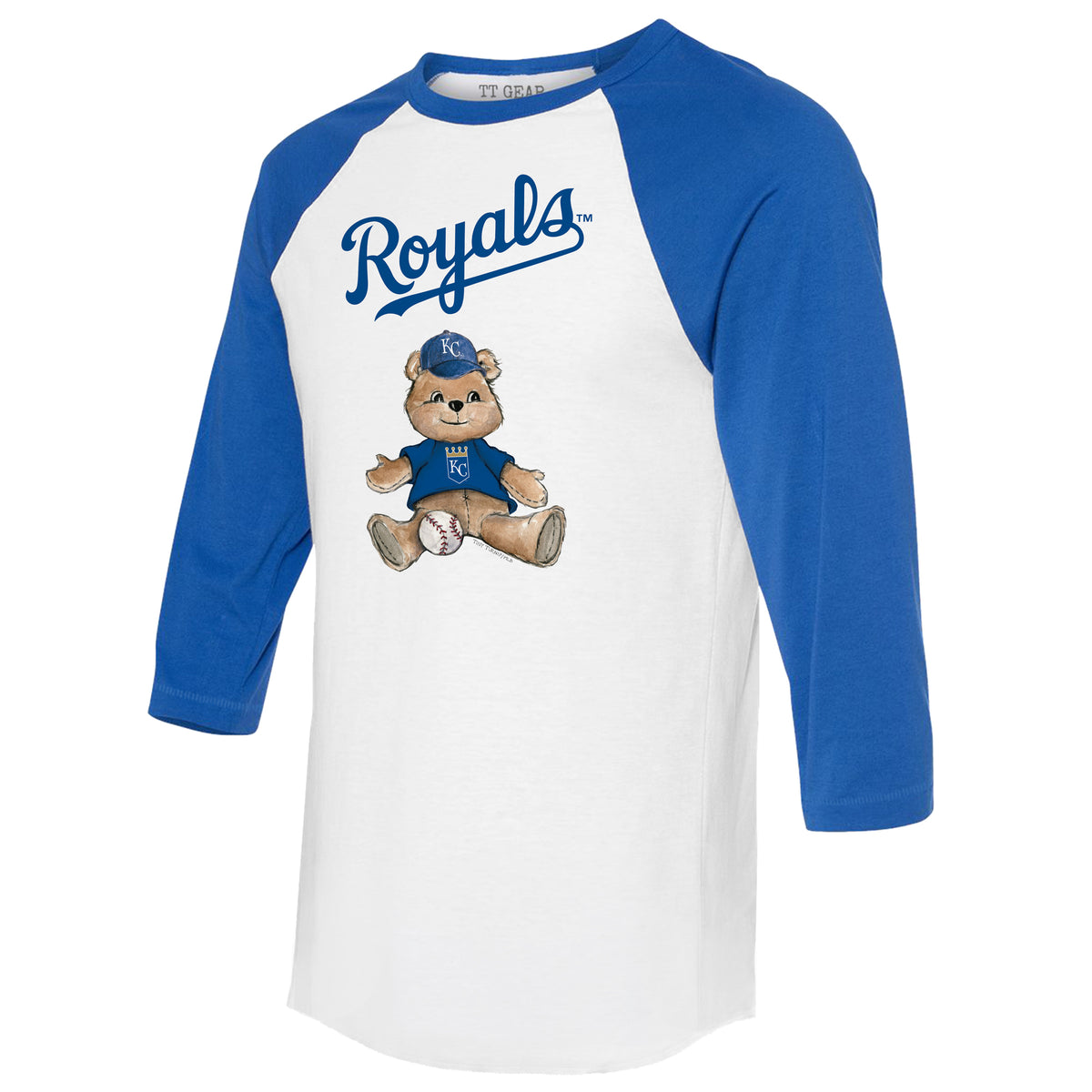 Kansas City Royals Teddy 3/4 Royal Blue Sleeve Raglan