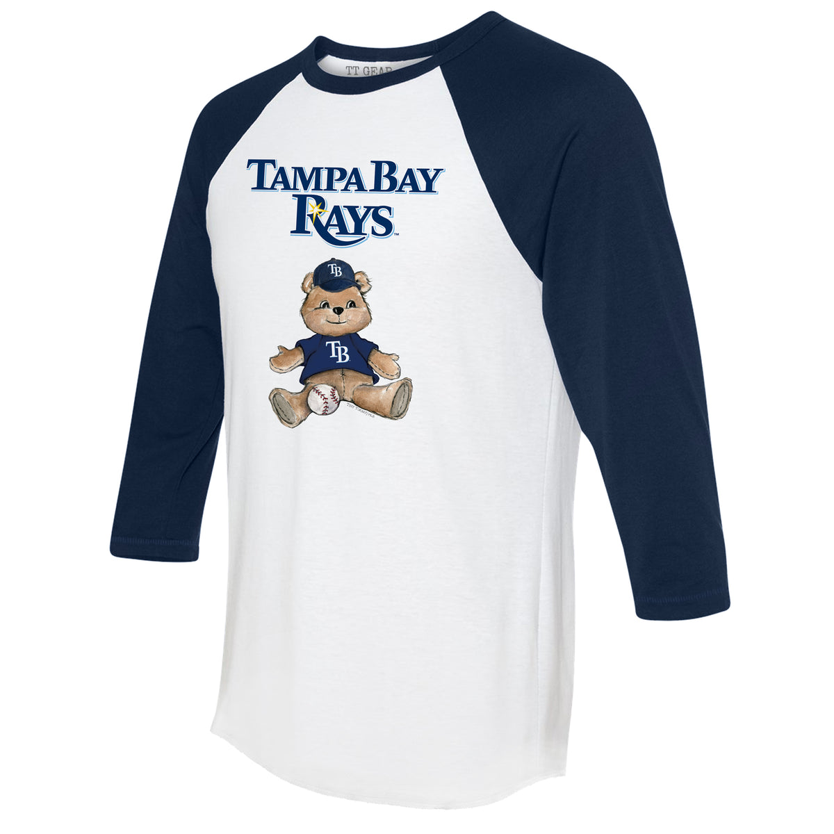 Tampa Bay Rays Teddy 3/4 Navy Blue Sleeve Raglan