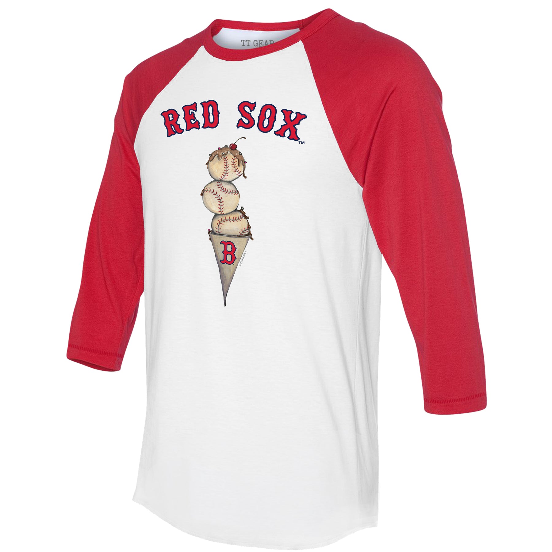 Boston Red Sox Triple Scoop 3/4 Red Sleeve Raglan