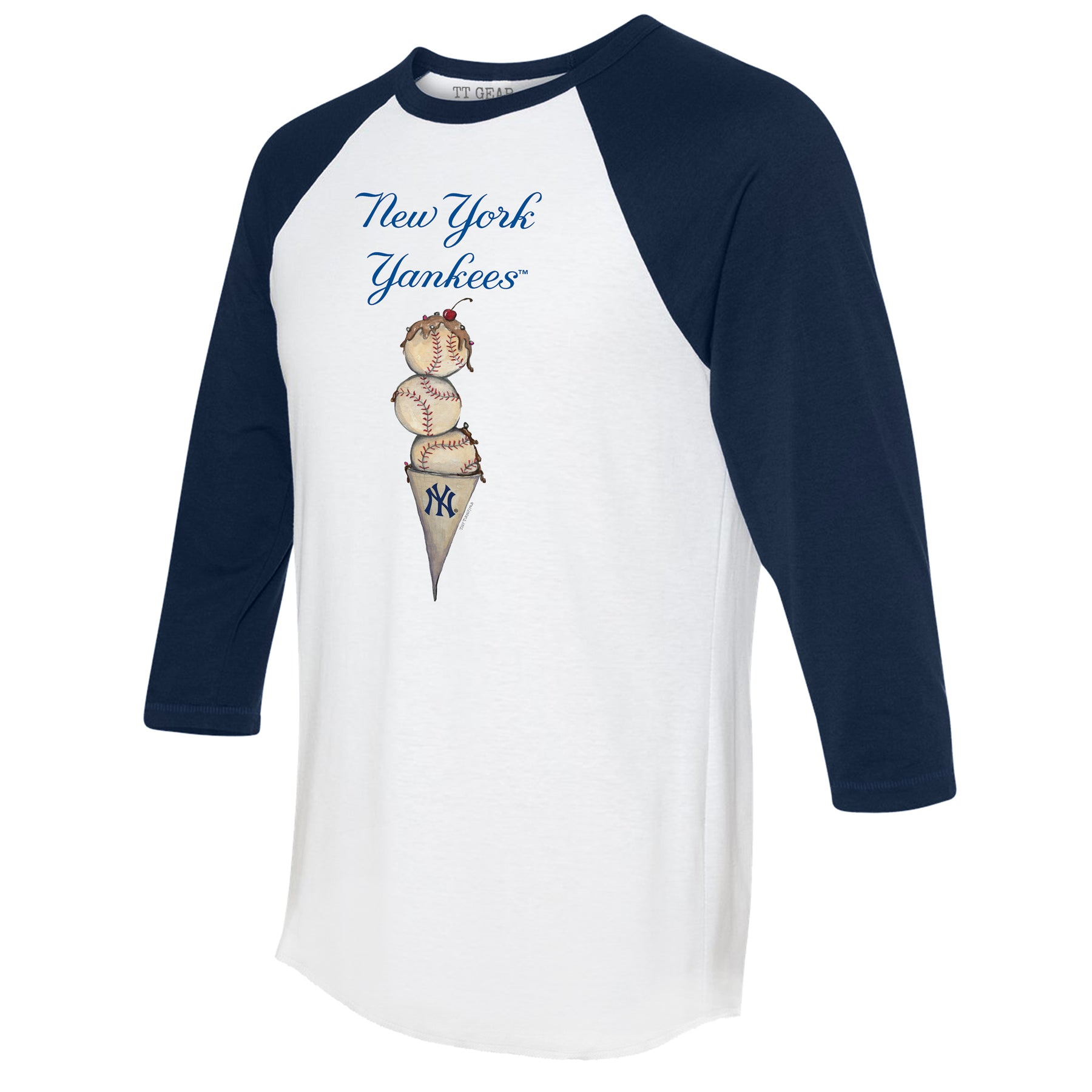 New York Yankees Triple Scoop 3/4 Navy Blue Sleeve Raglan