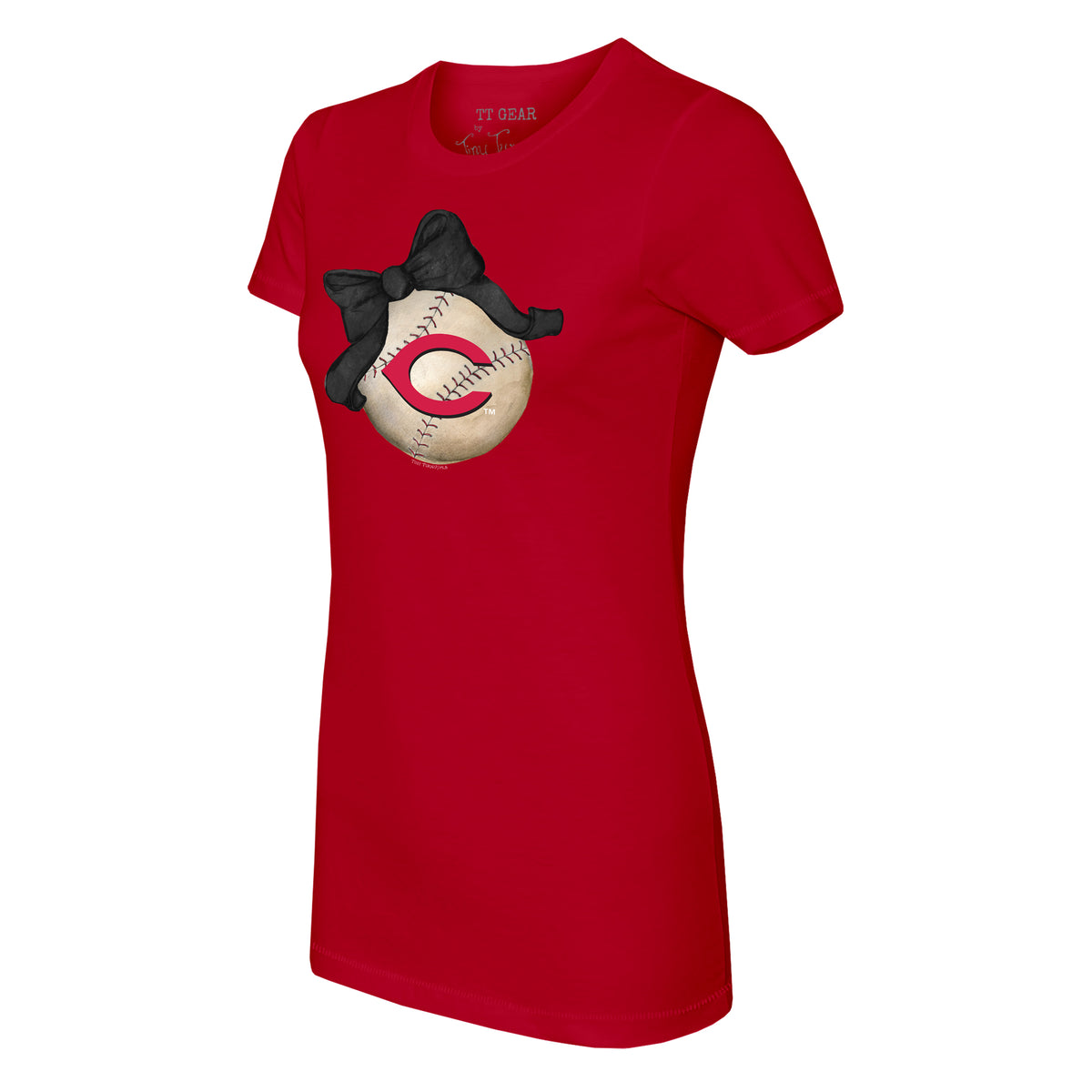Cincinnati Reds Baseball Bow Tee Shirt