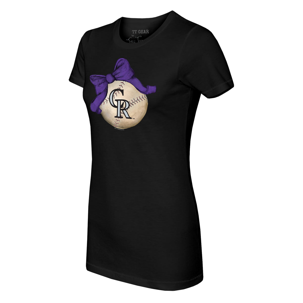 Colorado Rockies Baseball Bow Tee Shirt