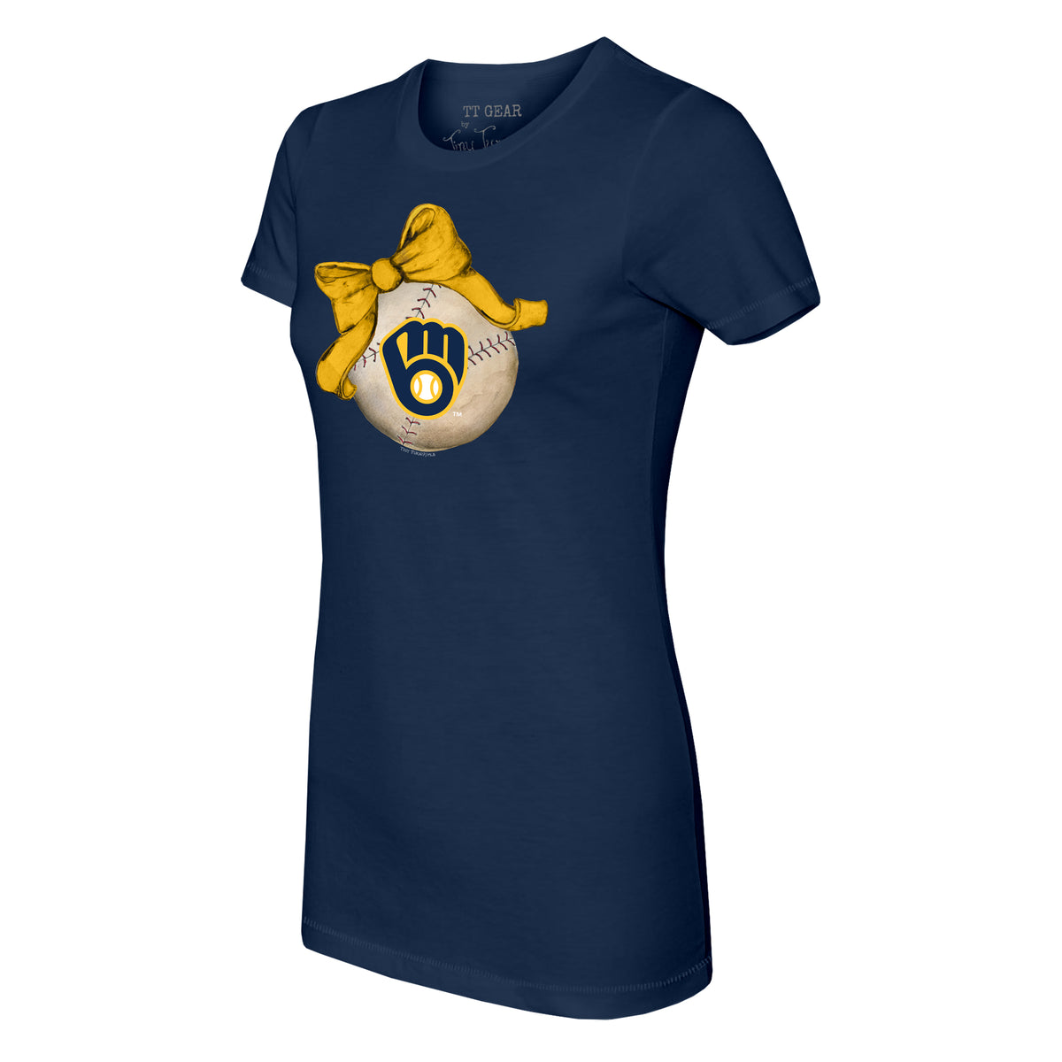 Milwaukee Brewers Baseball Bow Tee Shirt