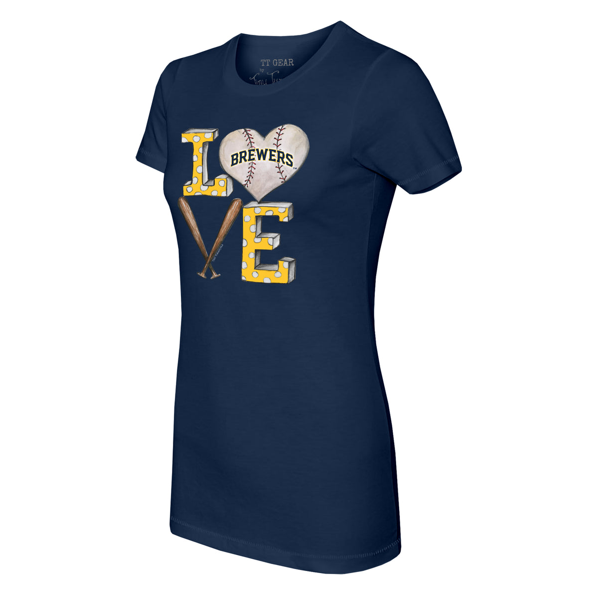 Milwaukee Brewers Baseball LOVE Tee Shirt