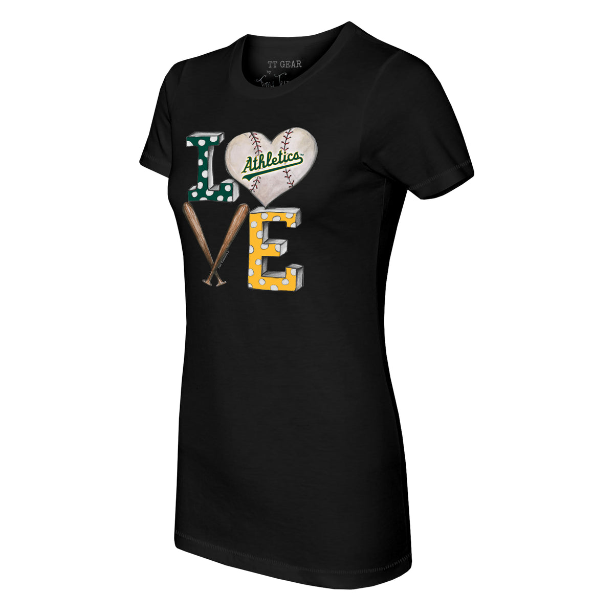 Oakland Athletics Baseball LOVE Tee Shirt