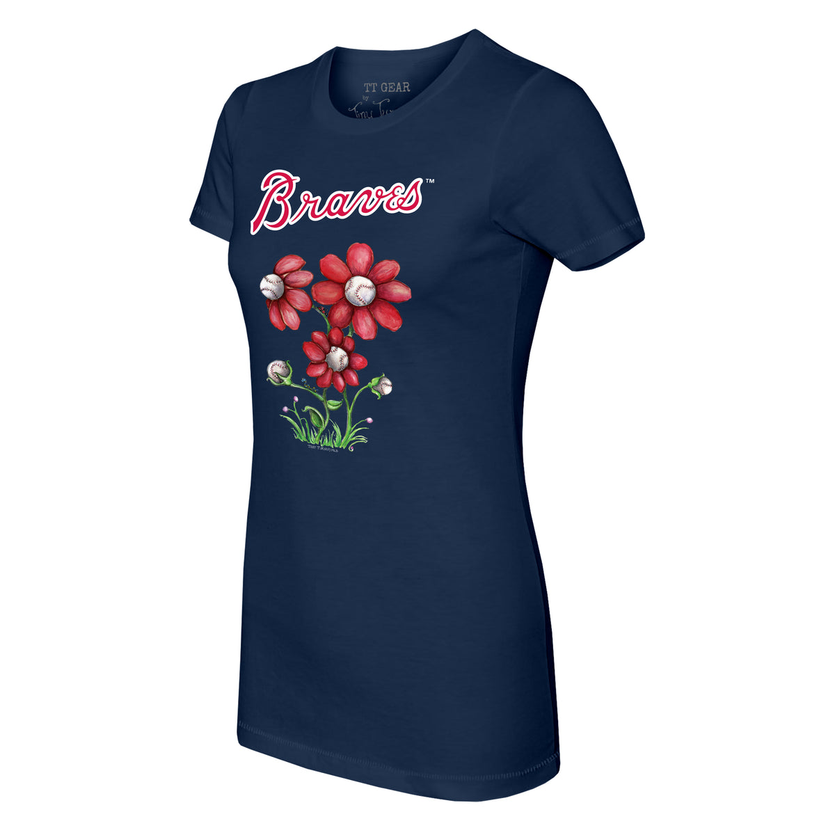 Atlanta Braves Blooming Baseballs Tee Shirt