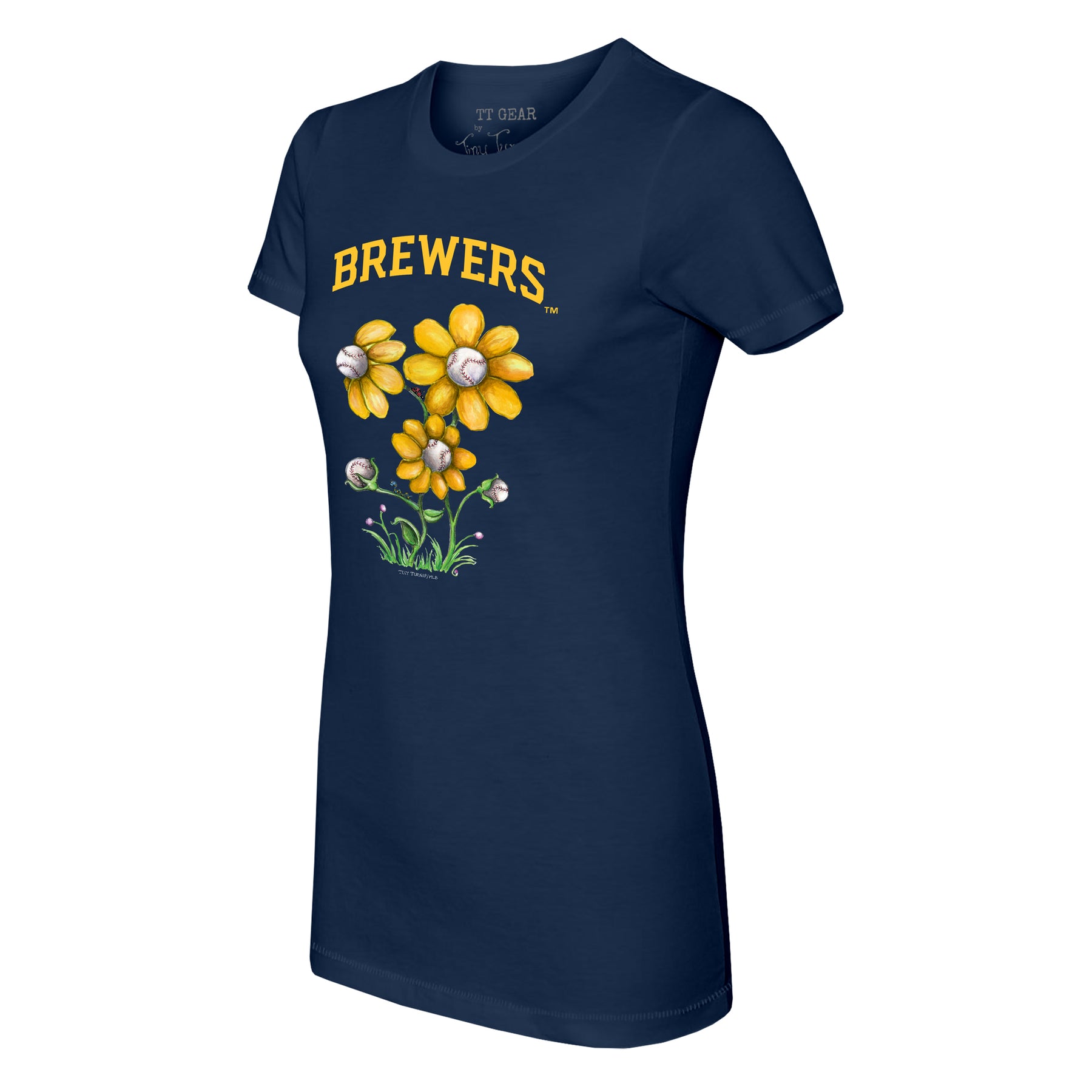 Milwaukee Brewers Blooming Baseballs Tee Shirt