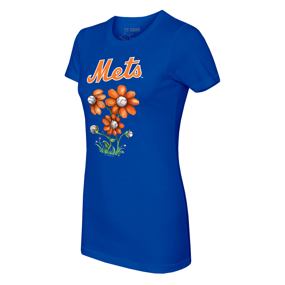 New York Mets Blooming Baseballs Tee Shirt