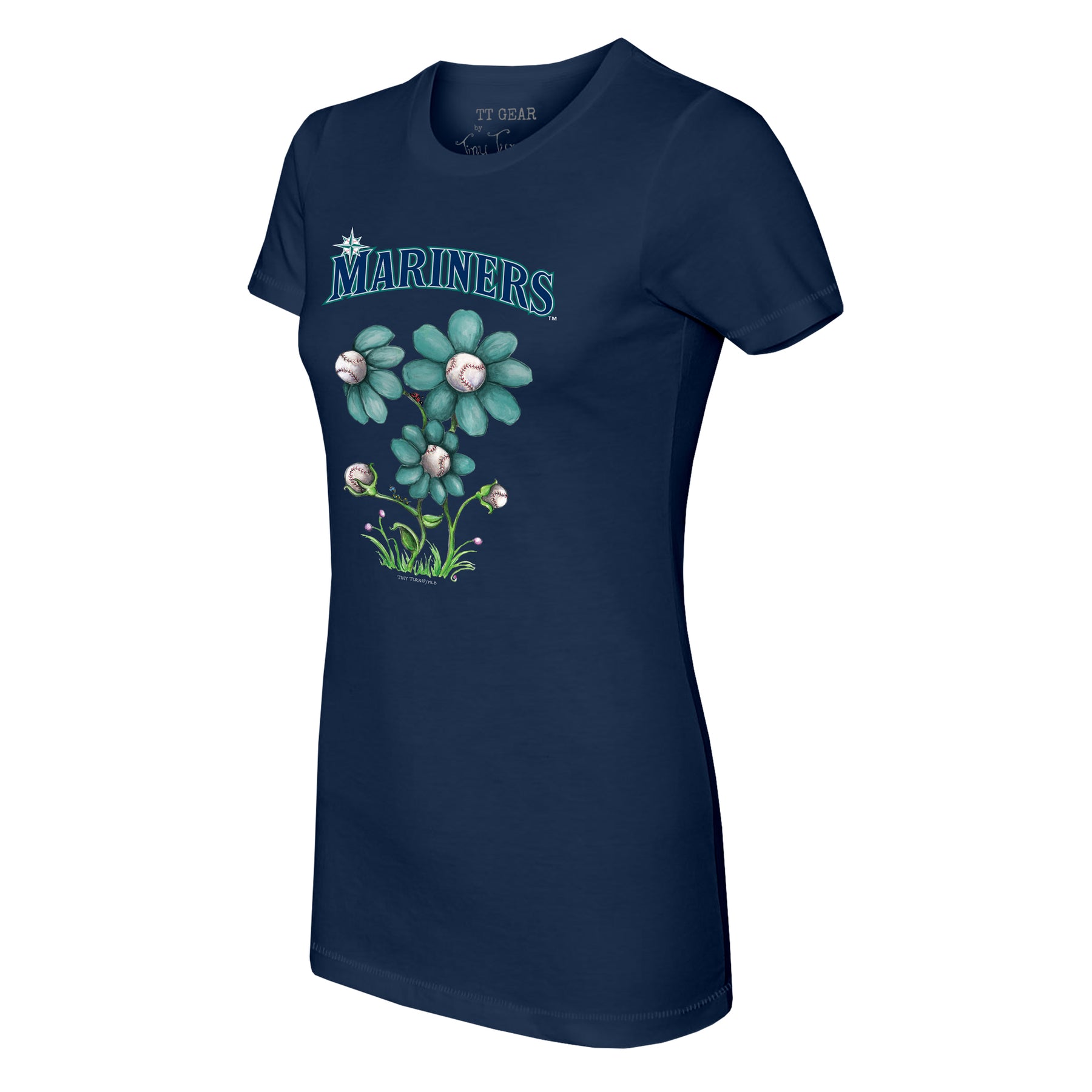 Seattle Mariners Blooming Baseballs Tee Shirt