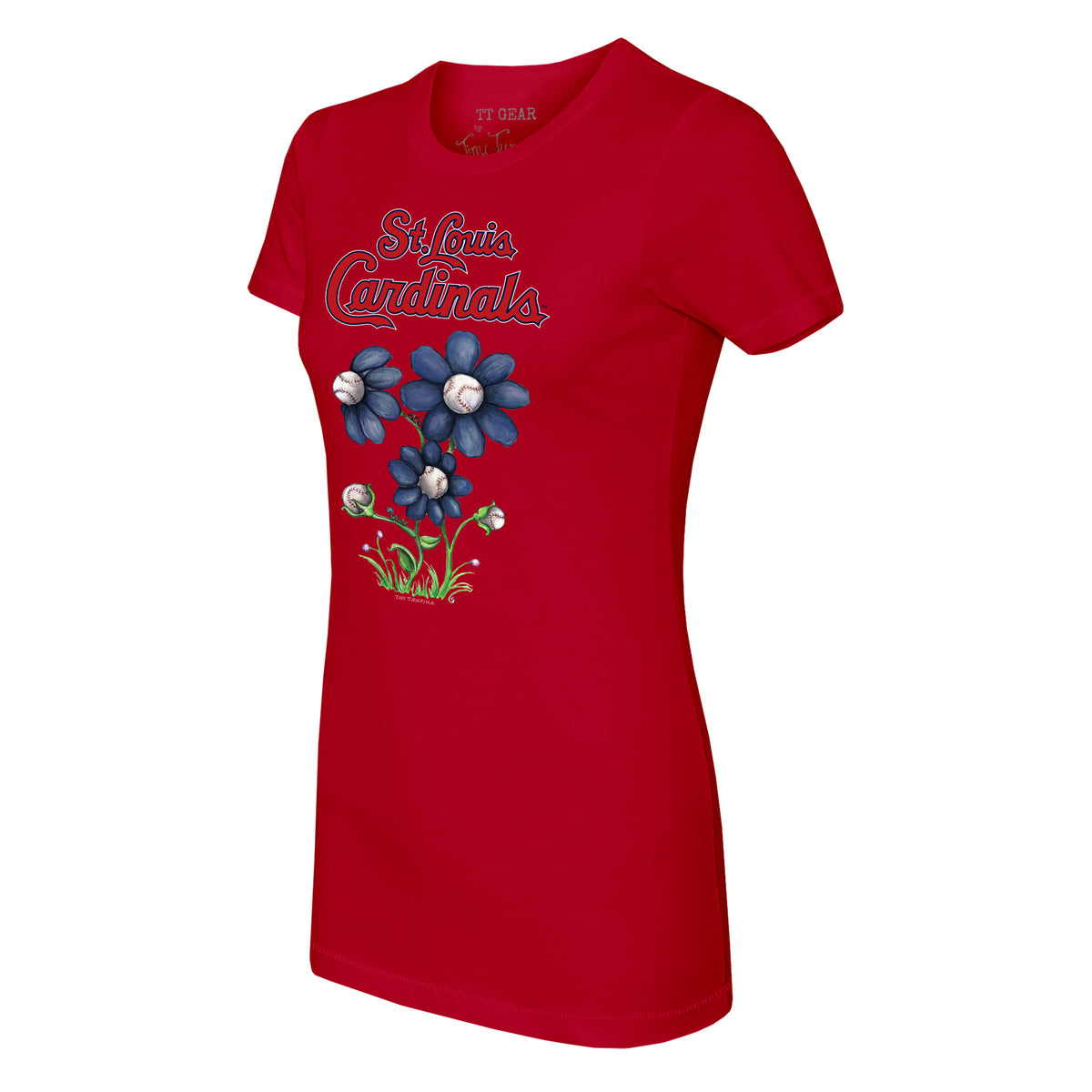St. Louis Cardinals Blooming Baseballs Tee Shirt