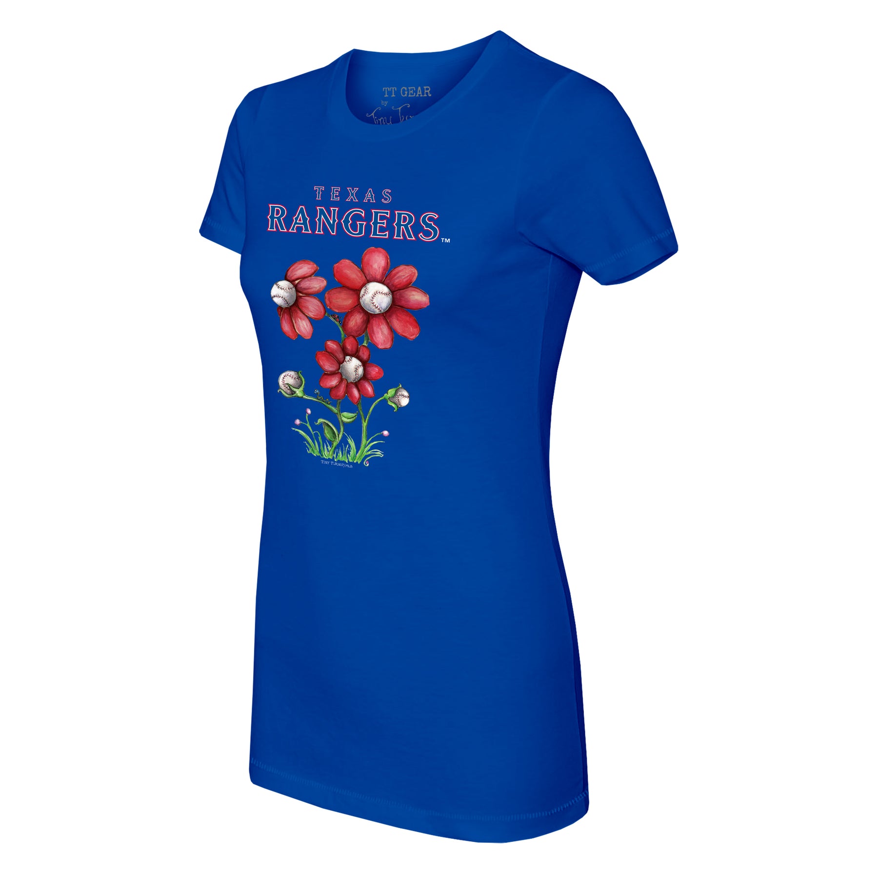 Texas Rangers Blooming Baseballs Tee Shirt