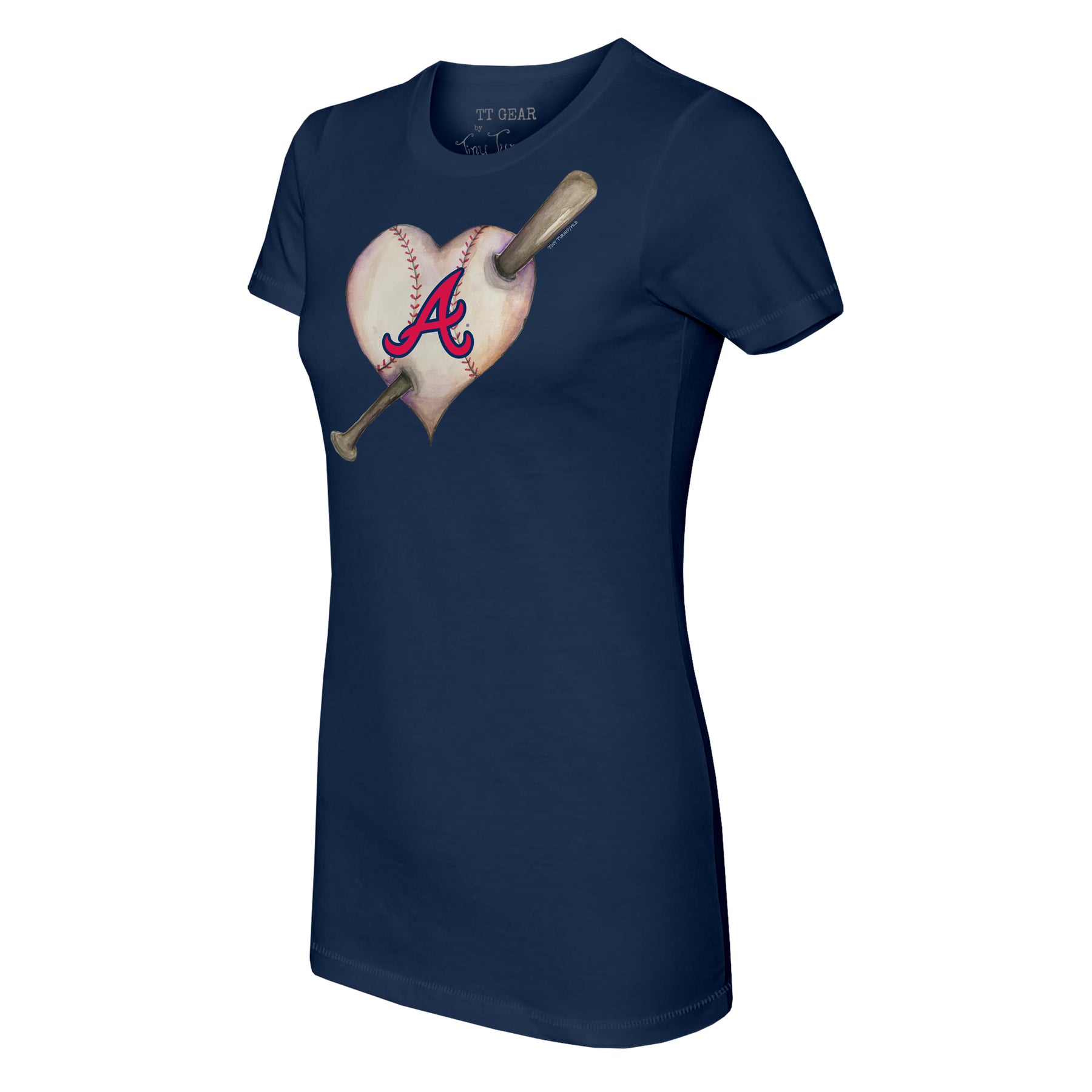 Atlanta Braves Heart Bat Tee Shirt