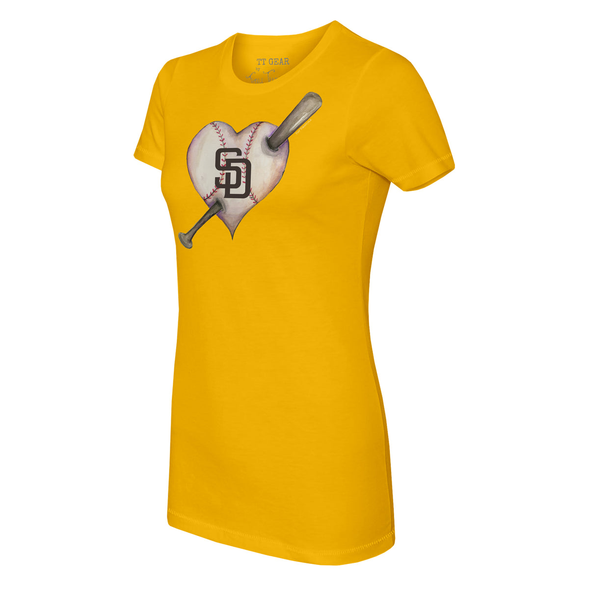 San Diego Padres Heart Bat Tee Shirt