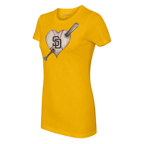 San Diego Padres Heart Bat Tee Shirt