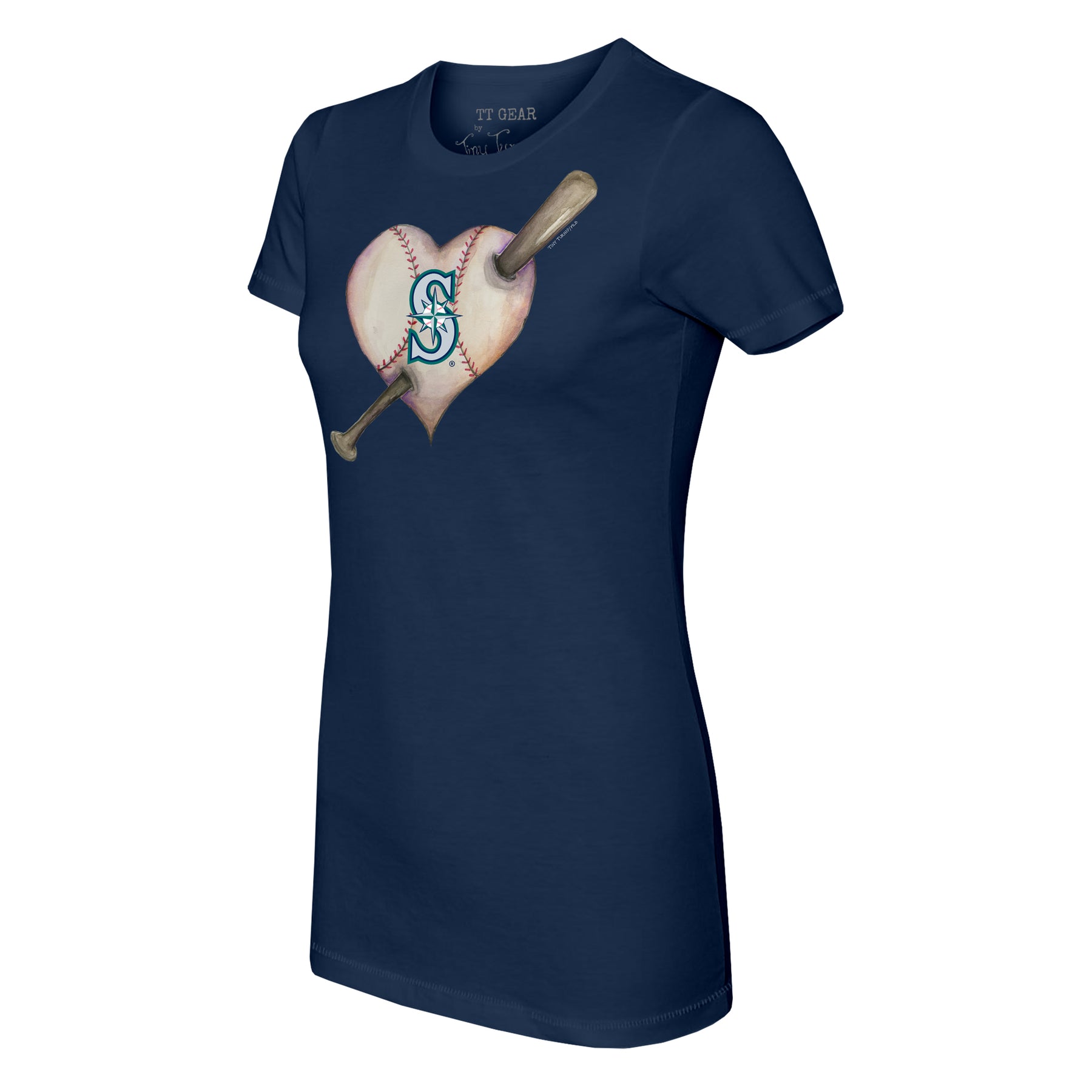 Seattle Mariners Heart Bat Tee Shirt