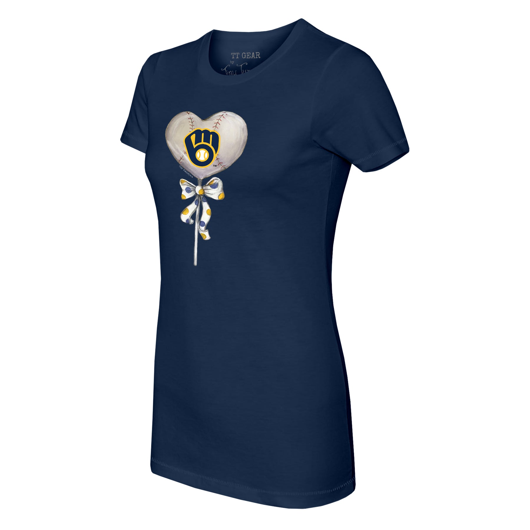 Milwaukee Brewers Heart Lolly Tee Shirt