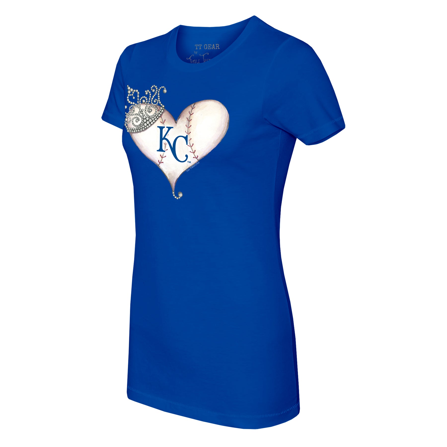 Kansas City Royals Tiara Heart Tee Shirt