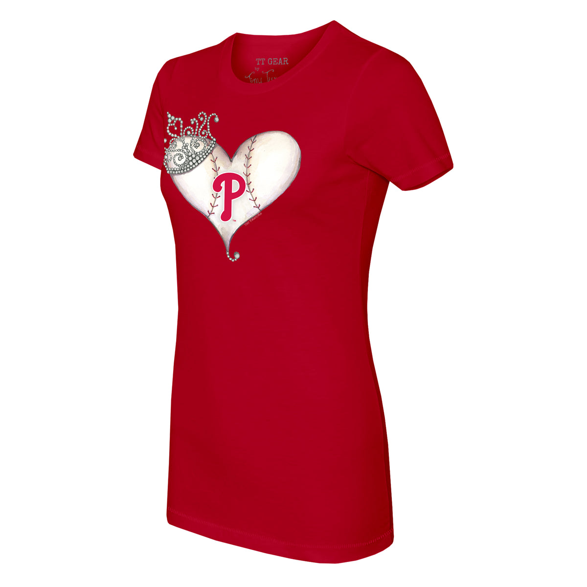 Philadelphia Phillies Tiara Heart Tee Shirt