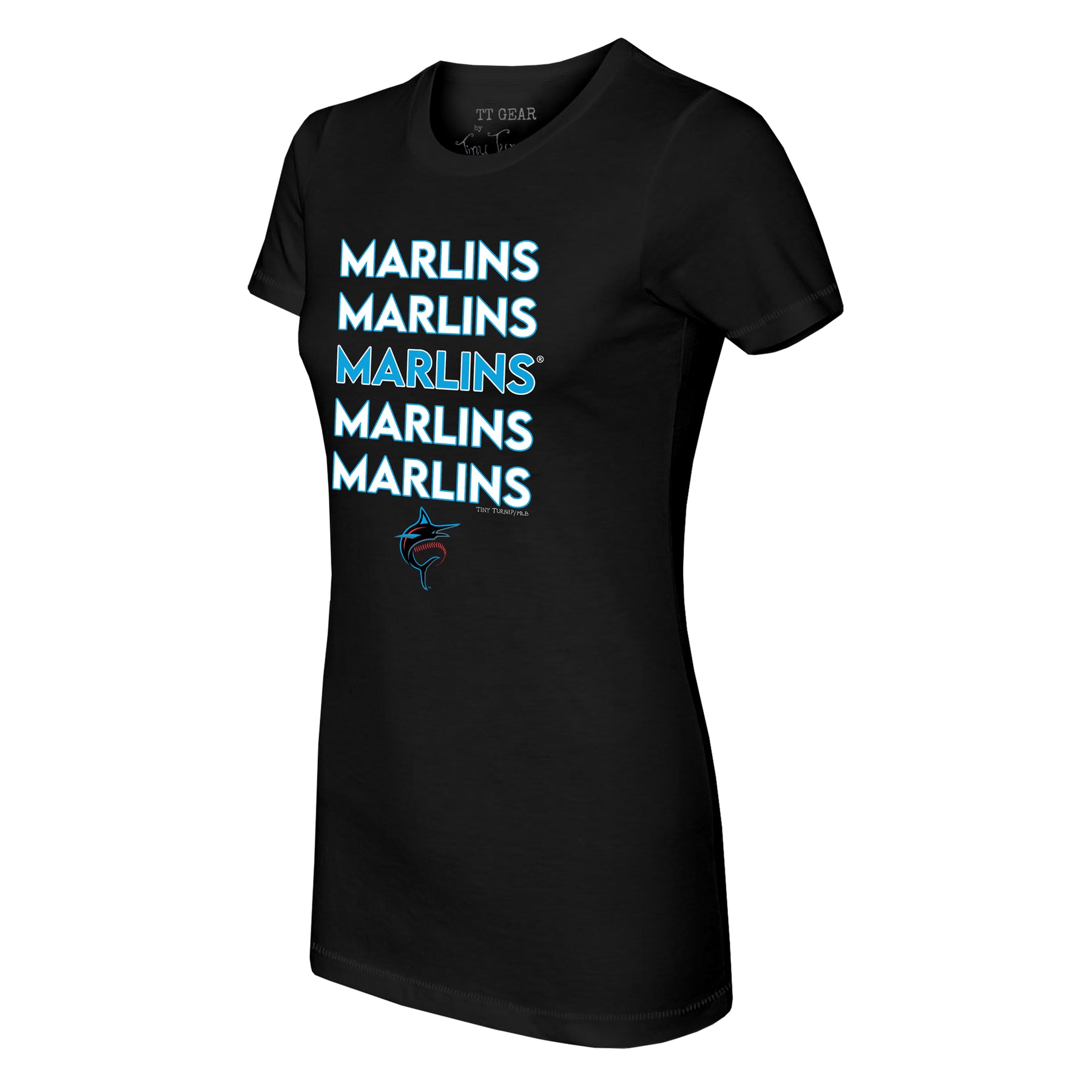 Miami Marlins Stacked Tee Shirt