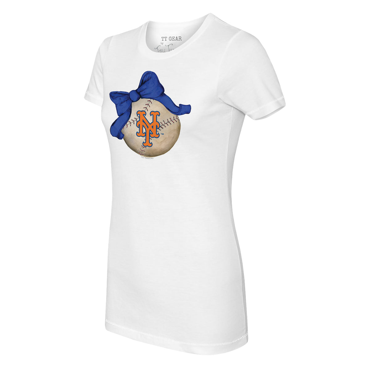 New York Mets Baseball Bow Tee Shirt