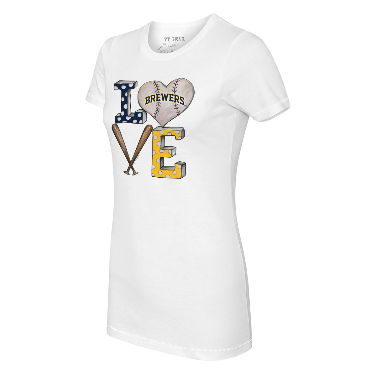 Milwaukee Brewers Baseball LOVE Tee Shirt