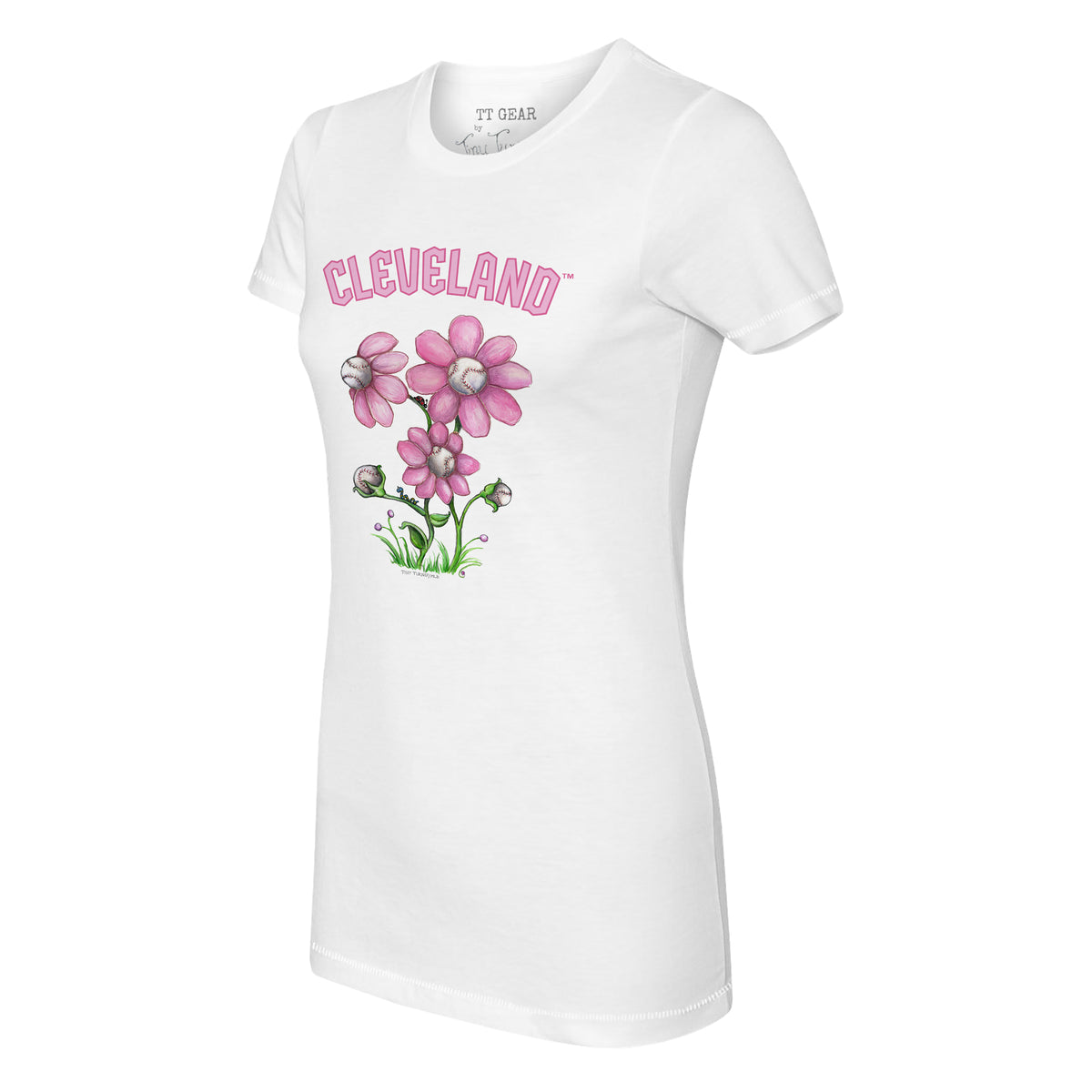 Cleveland Guardians Blooming Baseballs Tee Shirt