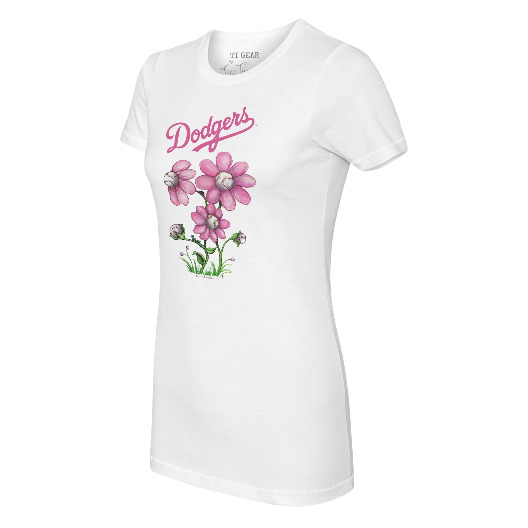 Los Angeles Dodgers Blooming Baseballs Tee Shirt