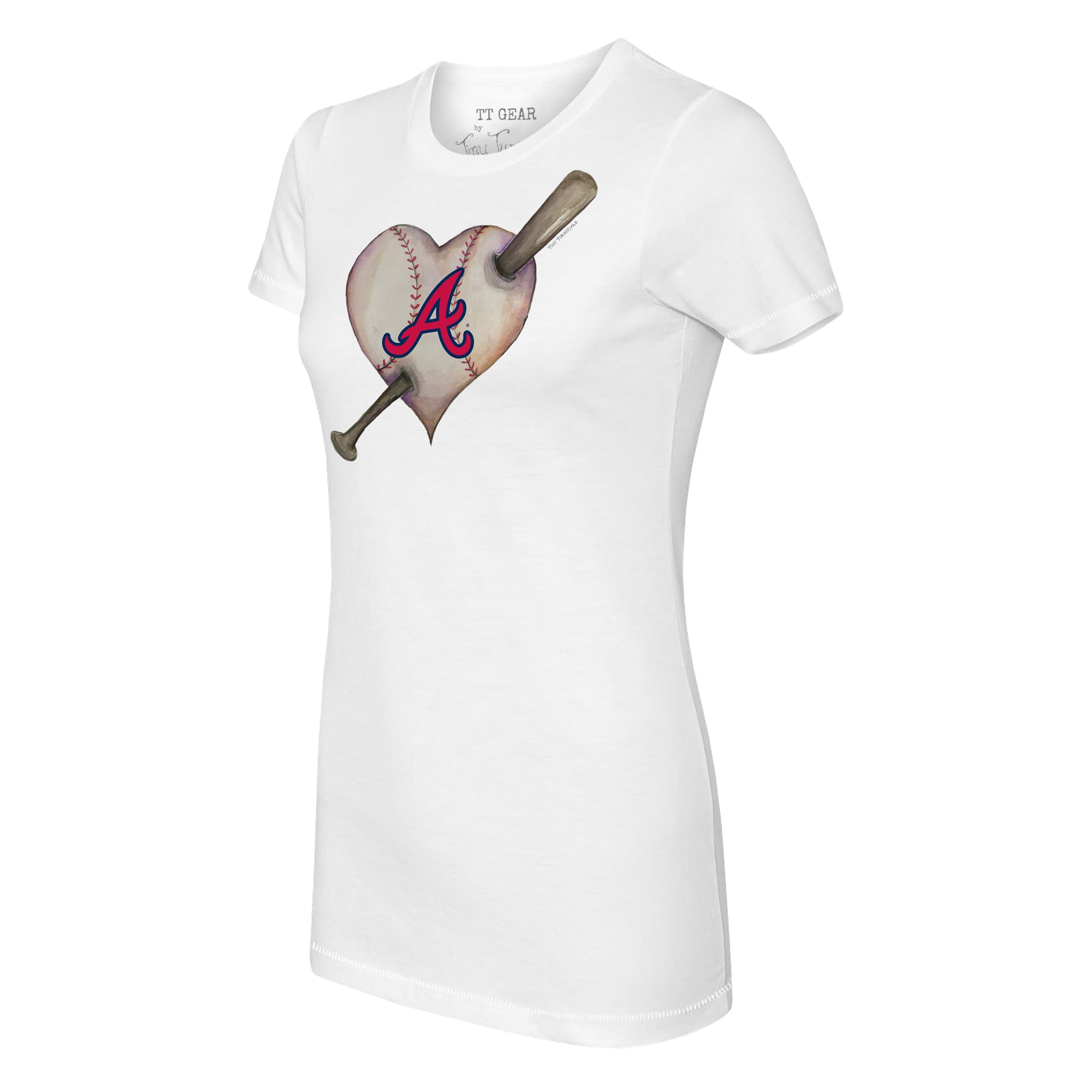 Atlanta Braves Heart Bat Tee Shirt