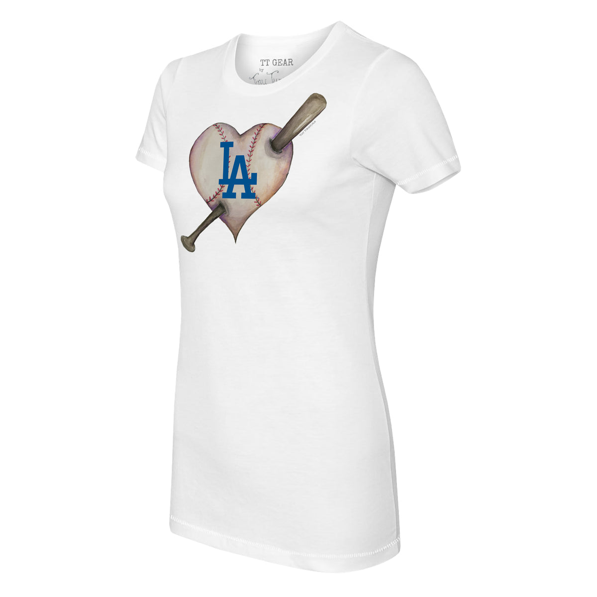 Los Angeles Dodgers Heart Bat Tee Shirt
