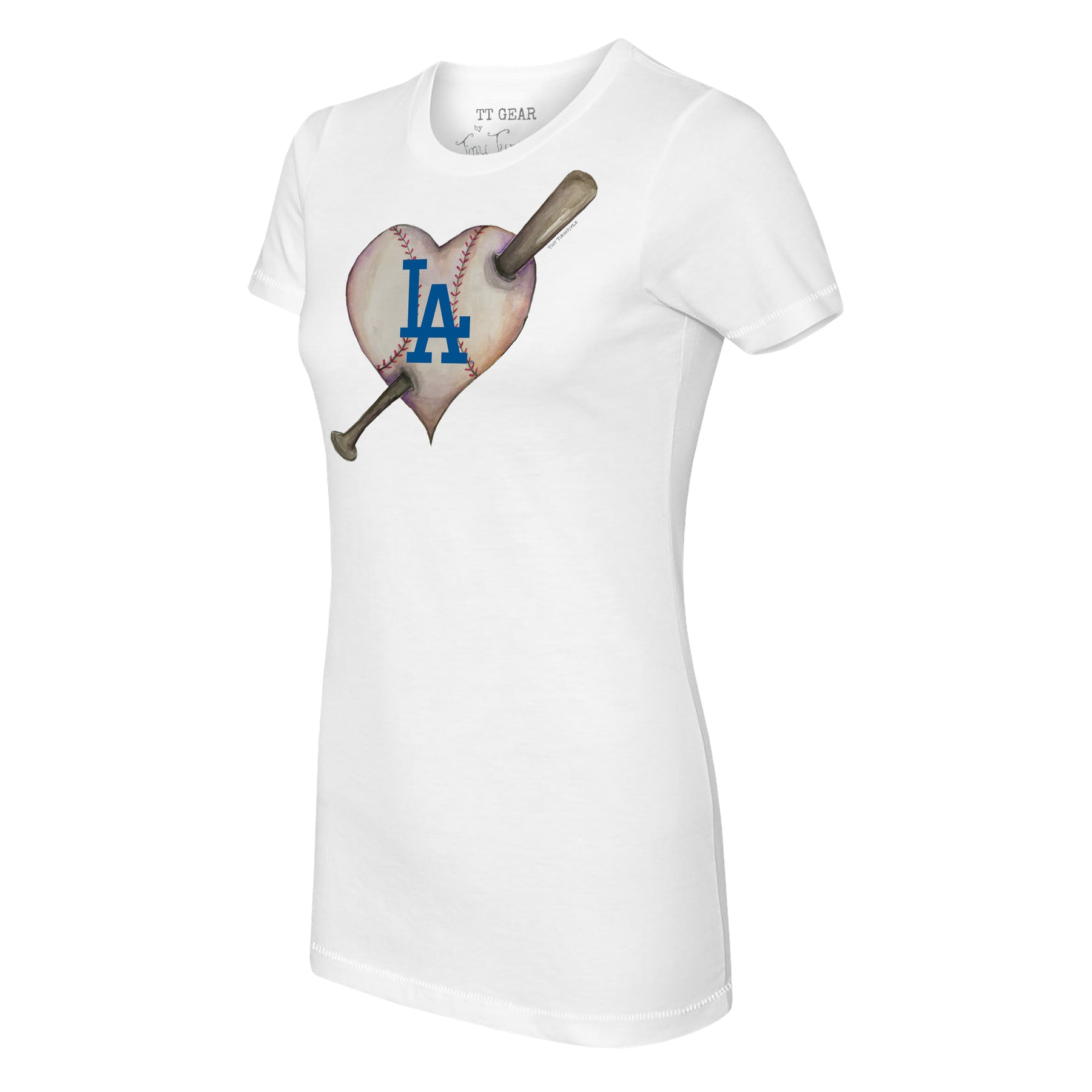 Los Angeles Dodgers Heart Bat Tee Shirt