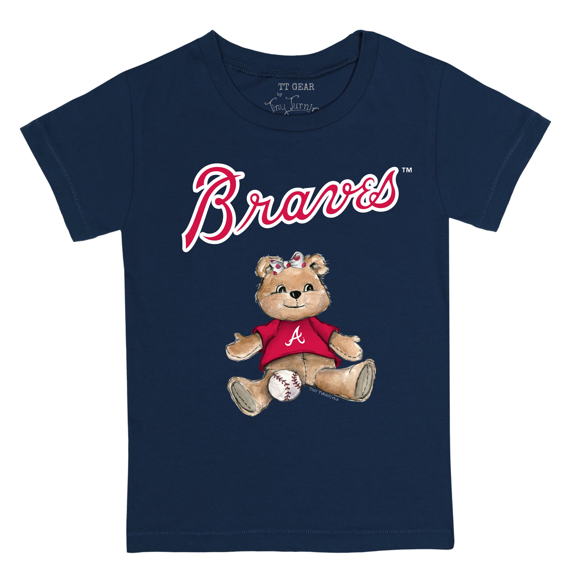 Lids Atlanta Braves Tiny Turnip Toddler Girl Teddy 3/4-Sleeve