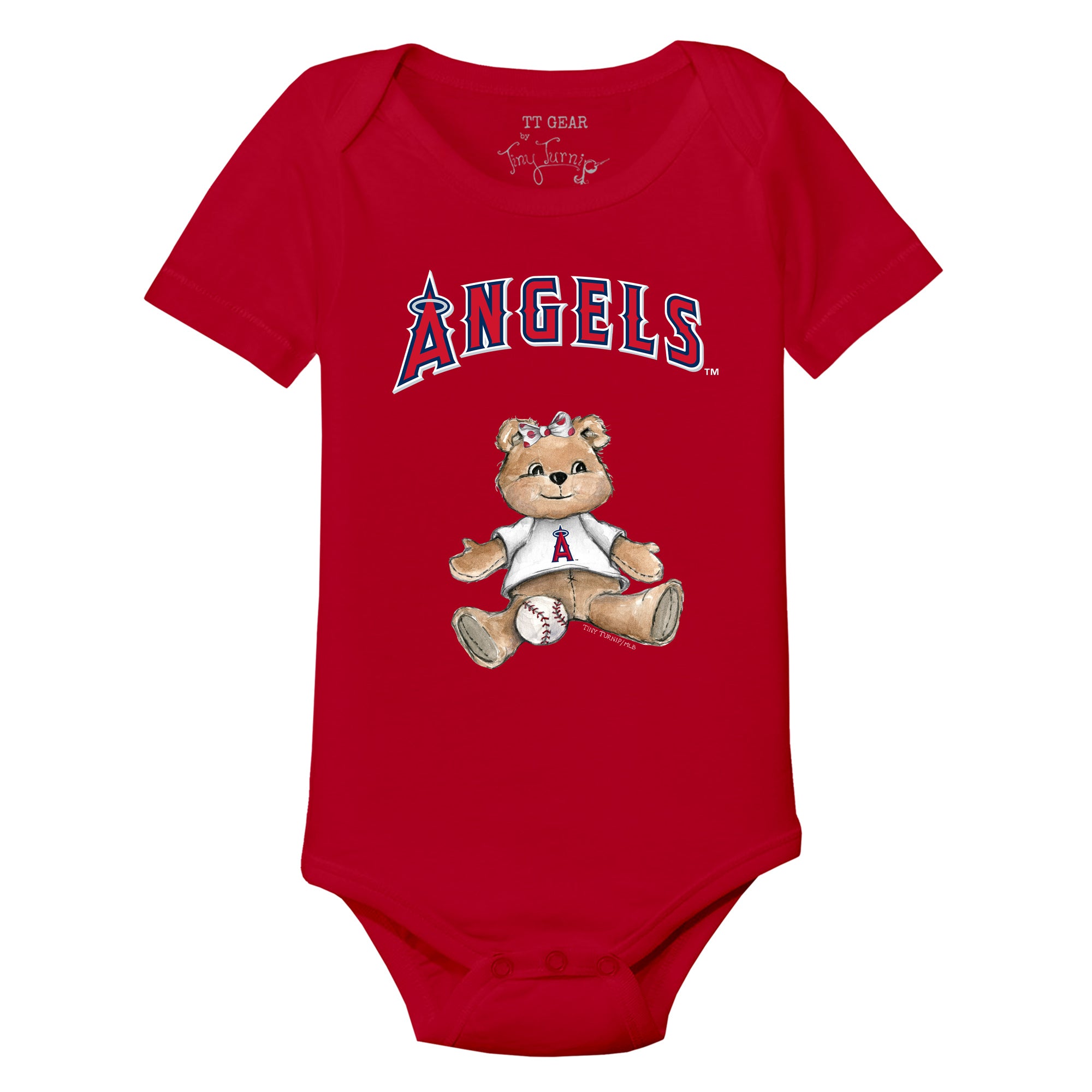 Youth Tiny Turnip Red Los Angeles Angels Teddy Boy T-Shirt Size: Small